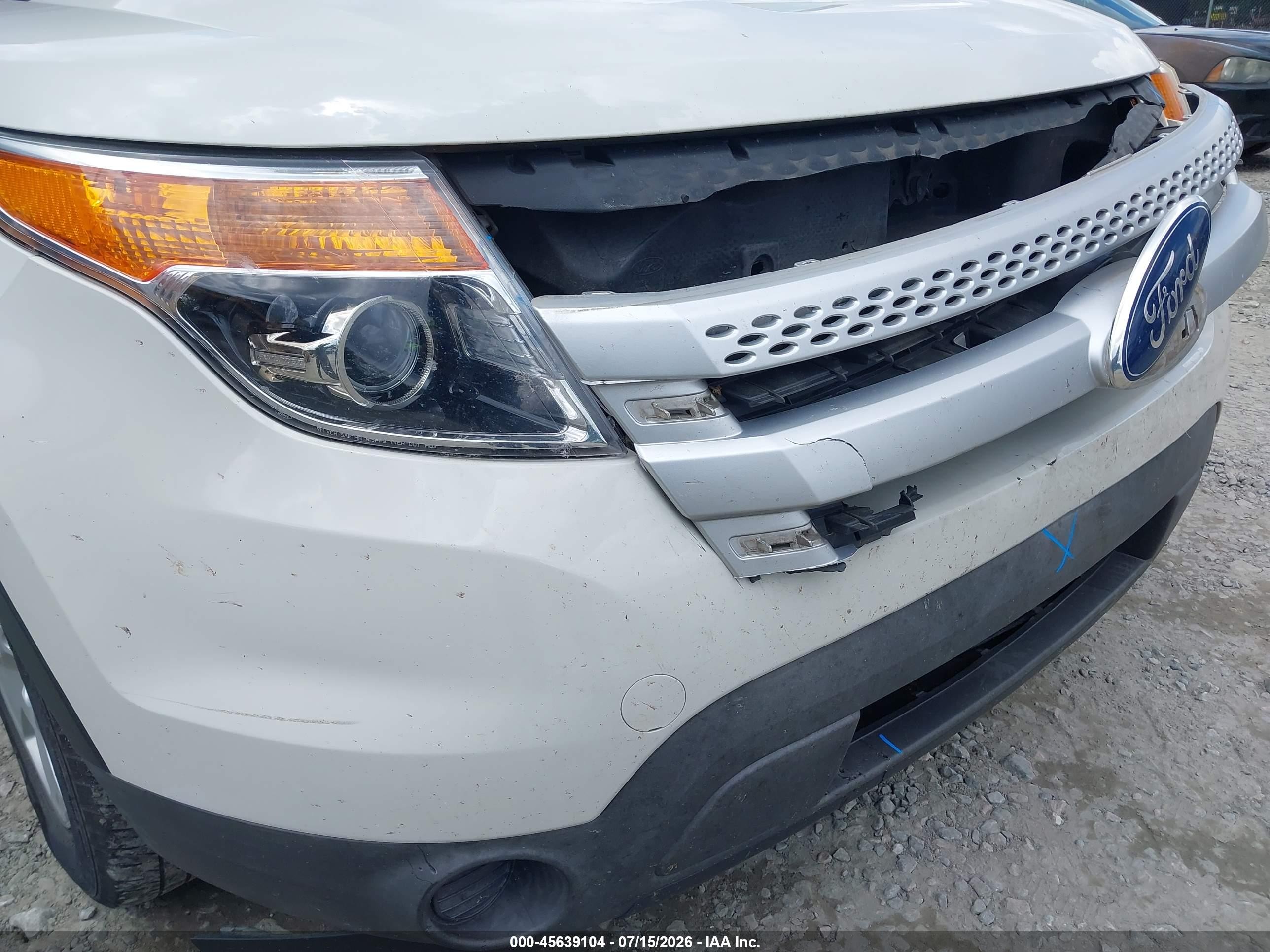 2012 Ford Explorer White vin: 1FMHK8B83CGA96387