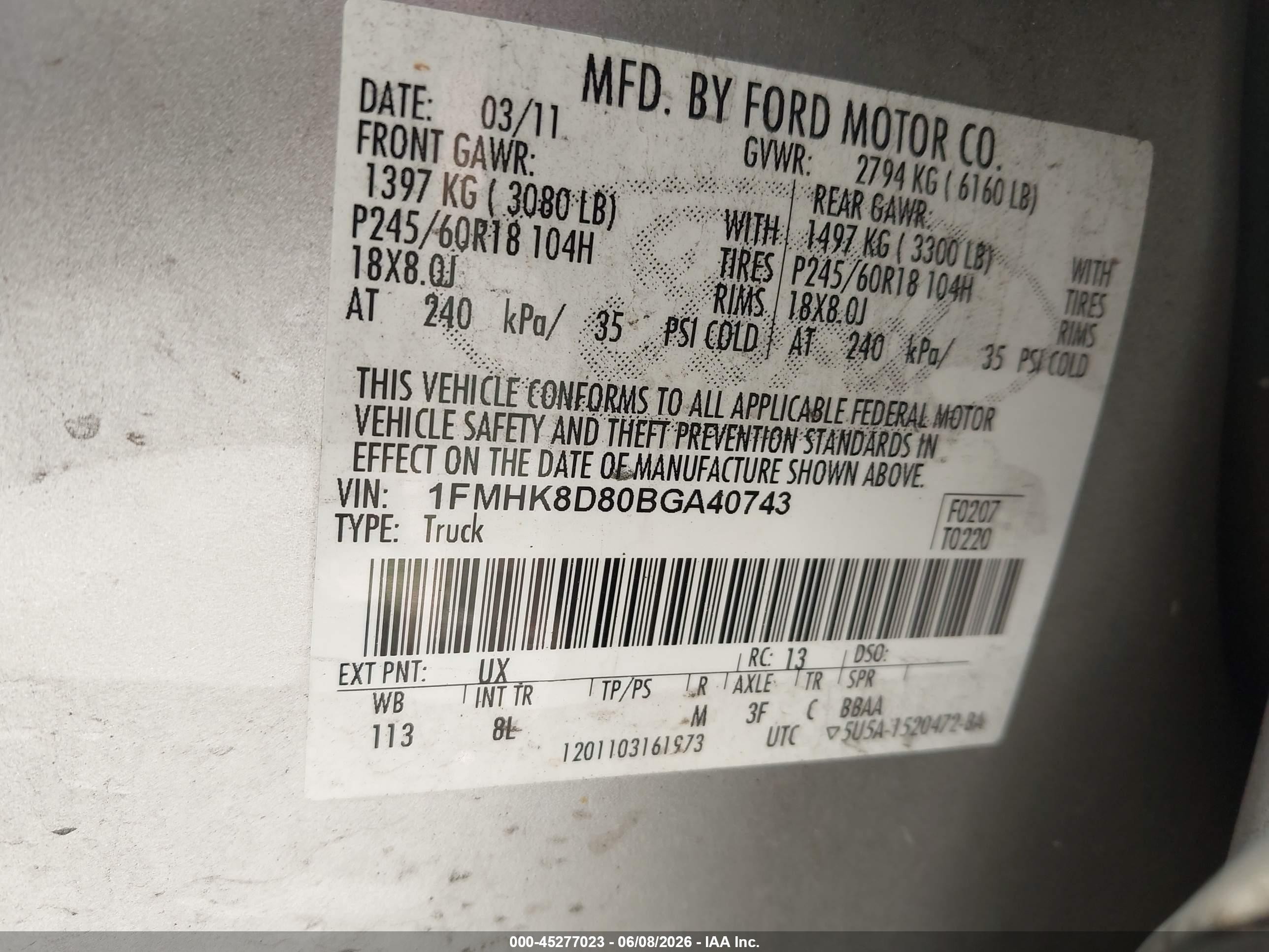 2011 Ford Explorer Xlt Silver vin: 1FMHK8D80BGA40743