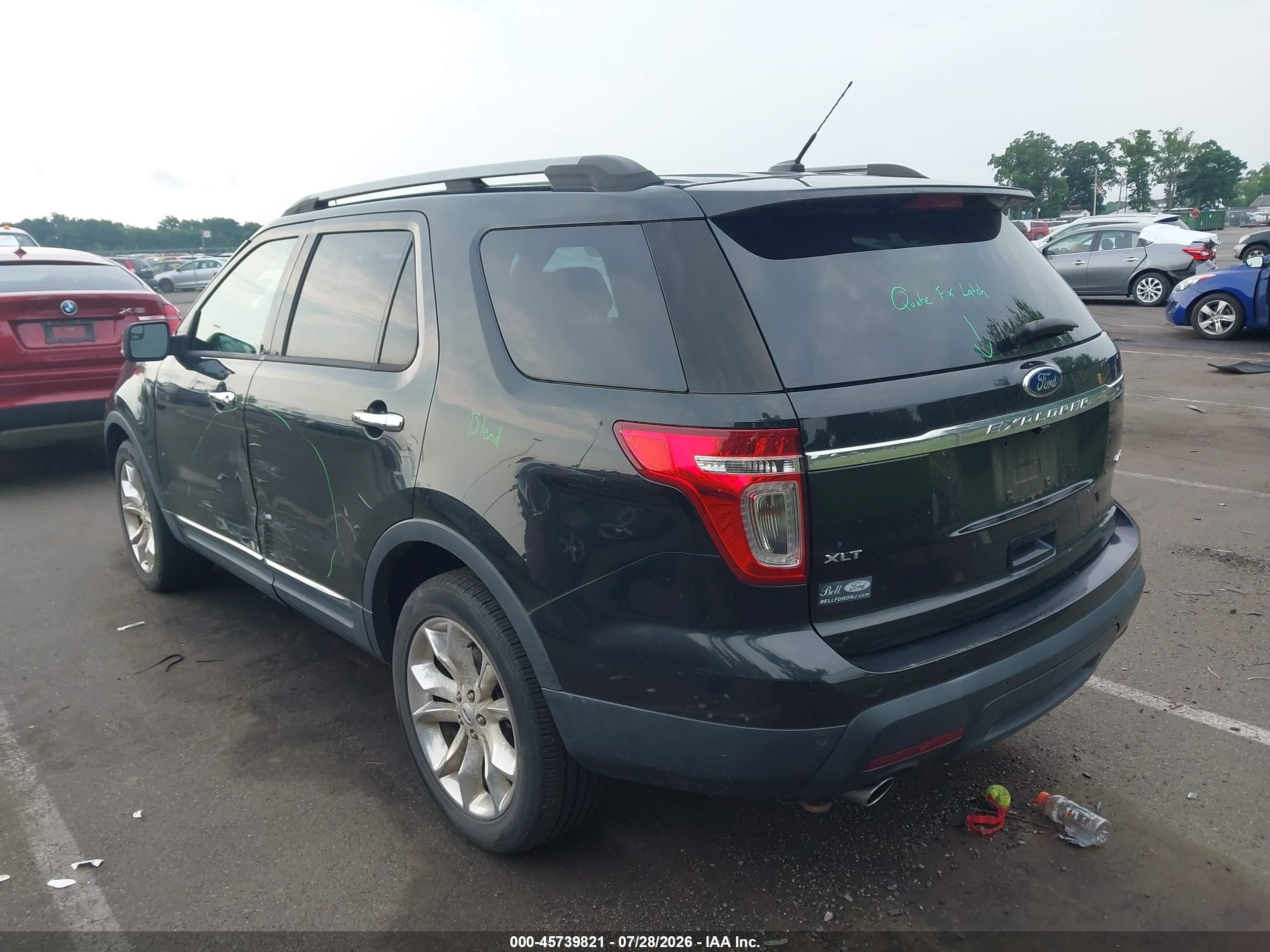 2012 Ford Explorer Xlt Black vin: 1FMHK8D80CGA77793