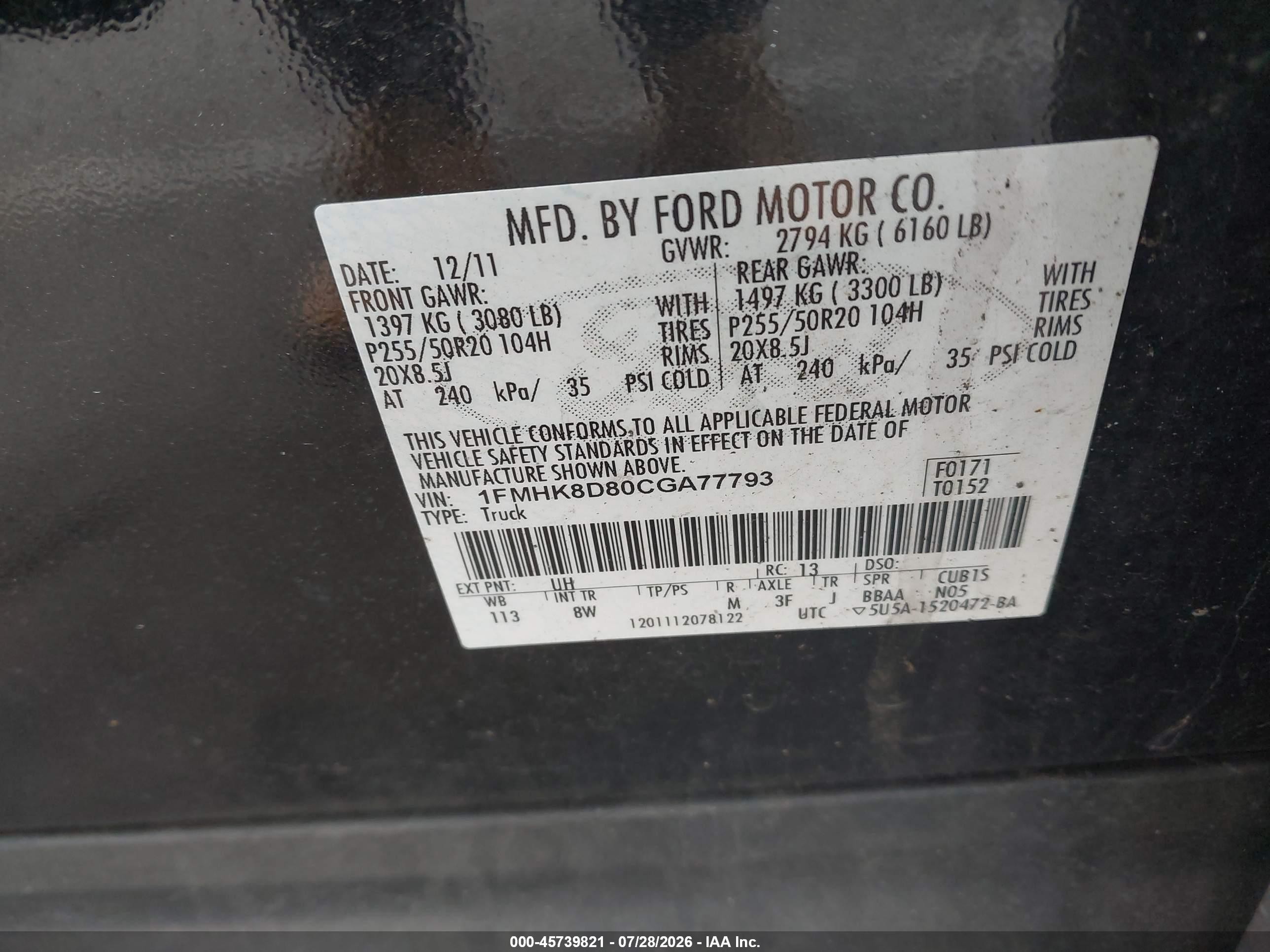 2012 Ford Explorer Xlt Black vin: 1FMHK8D80CGA77793