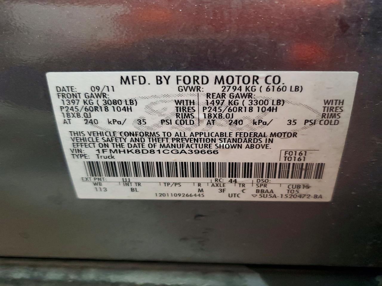 2012 Ford Explorer Xlt Gray vin: 1FMHK8D81CGA39666