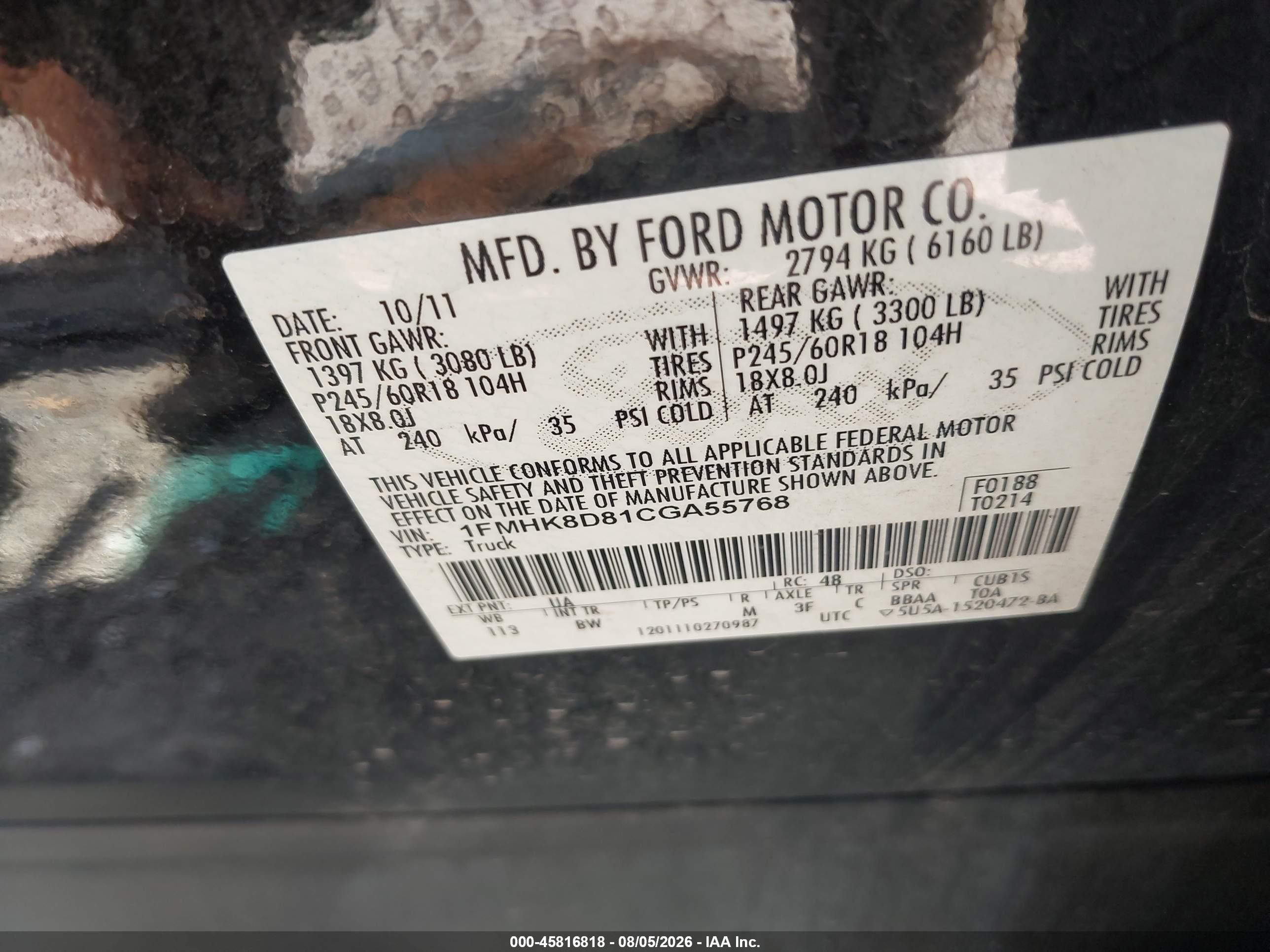 2012 Ford Explorer Xlt Black vin: 1FMHK8D81CGA55768