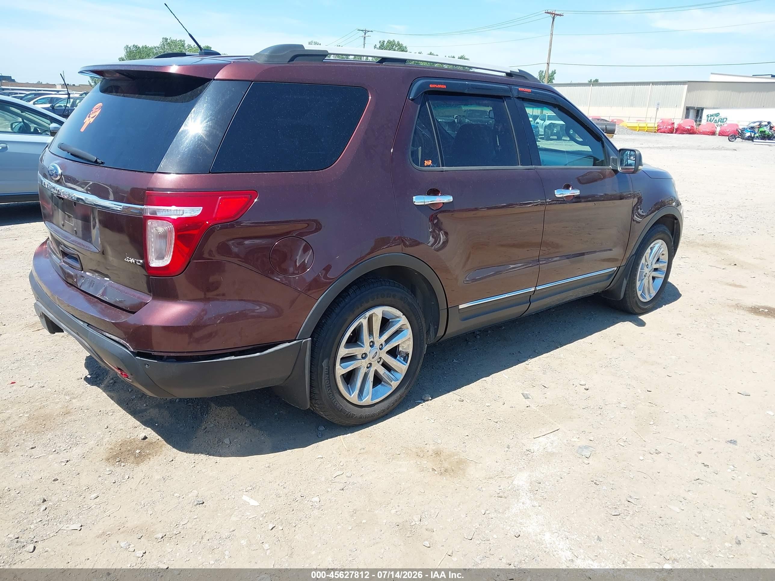 2012 Ford Explorer Xlt Burgundy vin: 1FMHK8D82CGA19815