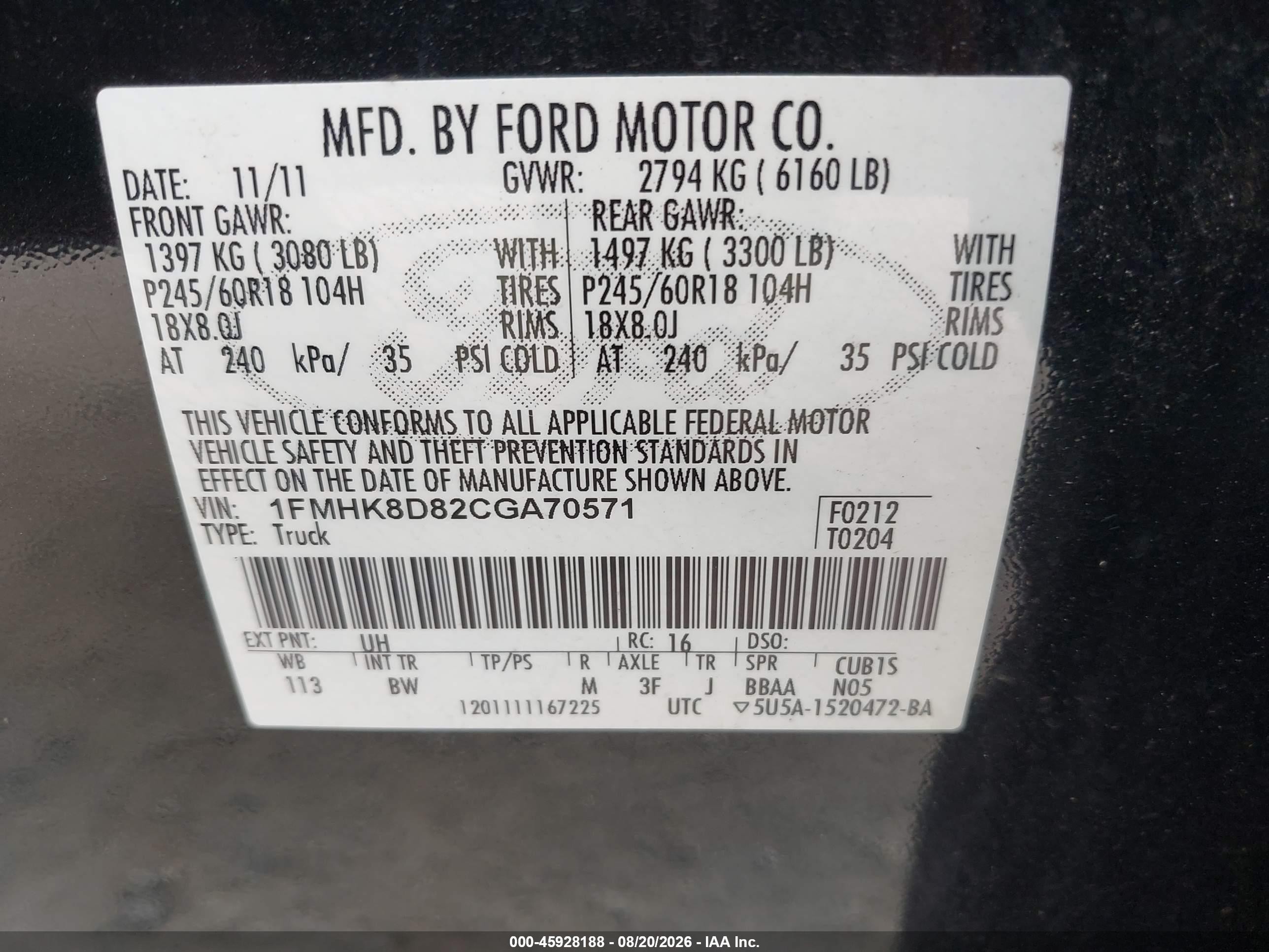 2012 Ford Explorer Xlt Black vin: 1FMHK8D82CGA70571