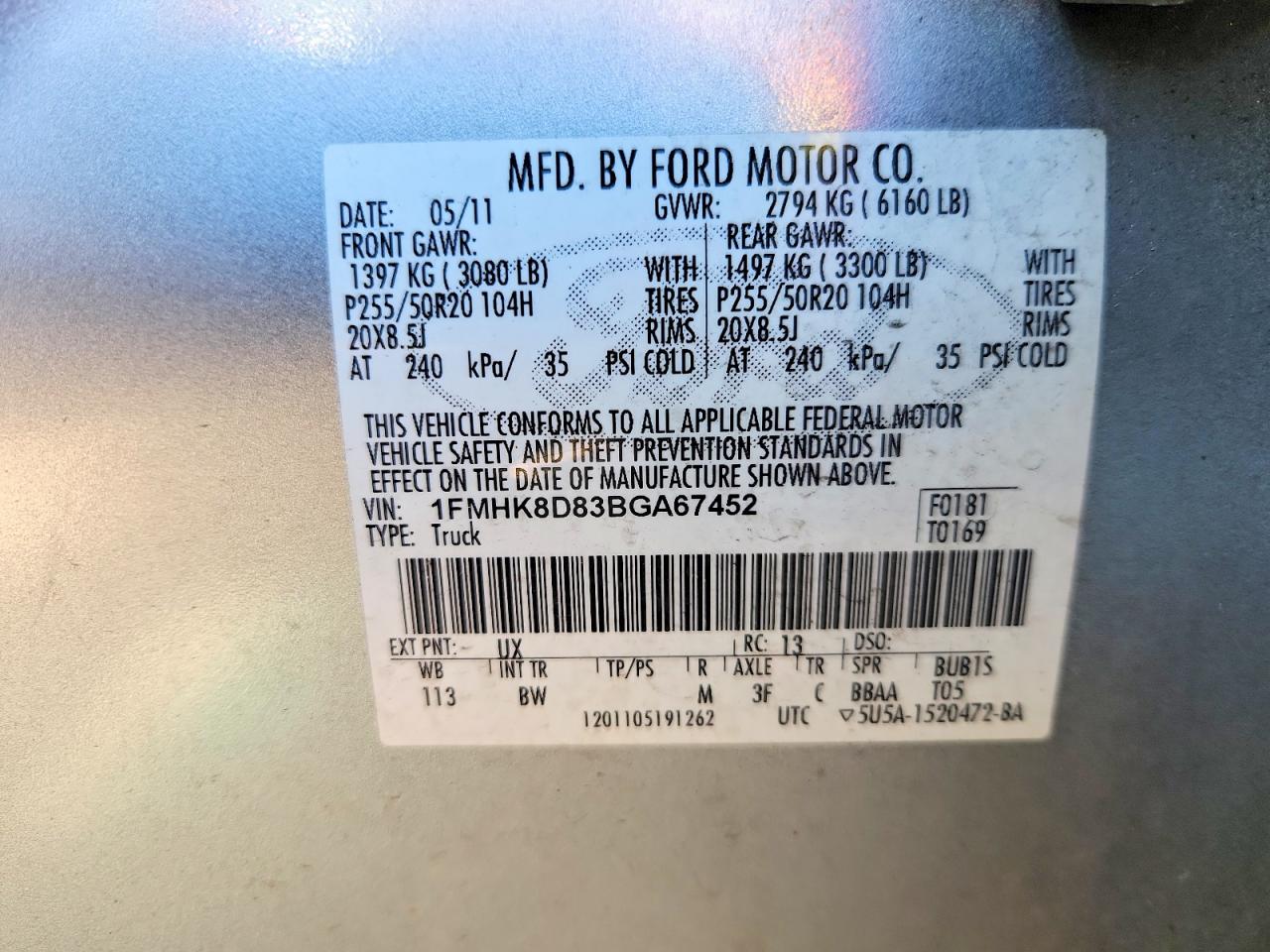 2011 Ford Explorer Xlt Silver vin: 1FMHK8D83BGA67452