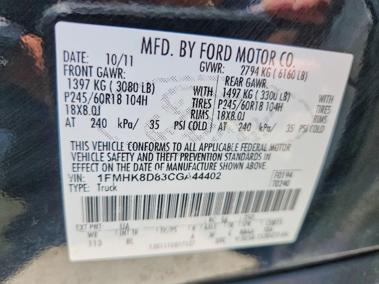 2012 Ford Explorer Xlt Black vin: 1FMHK8D83CGA44402