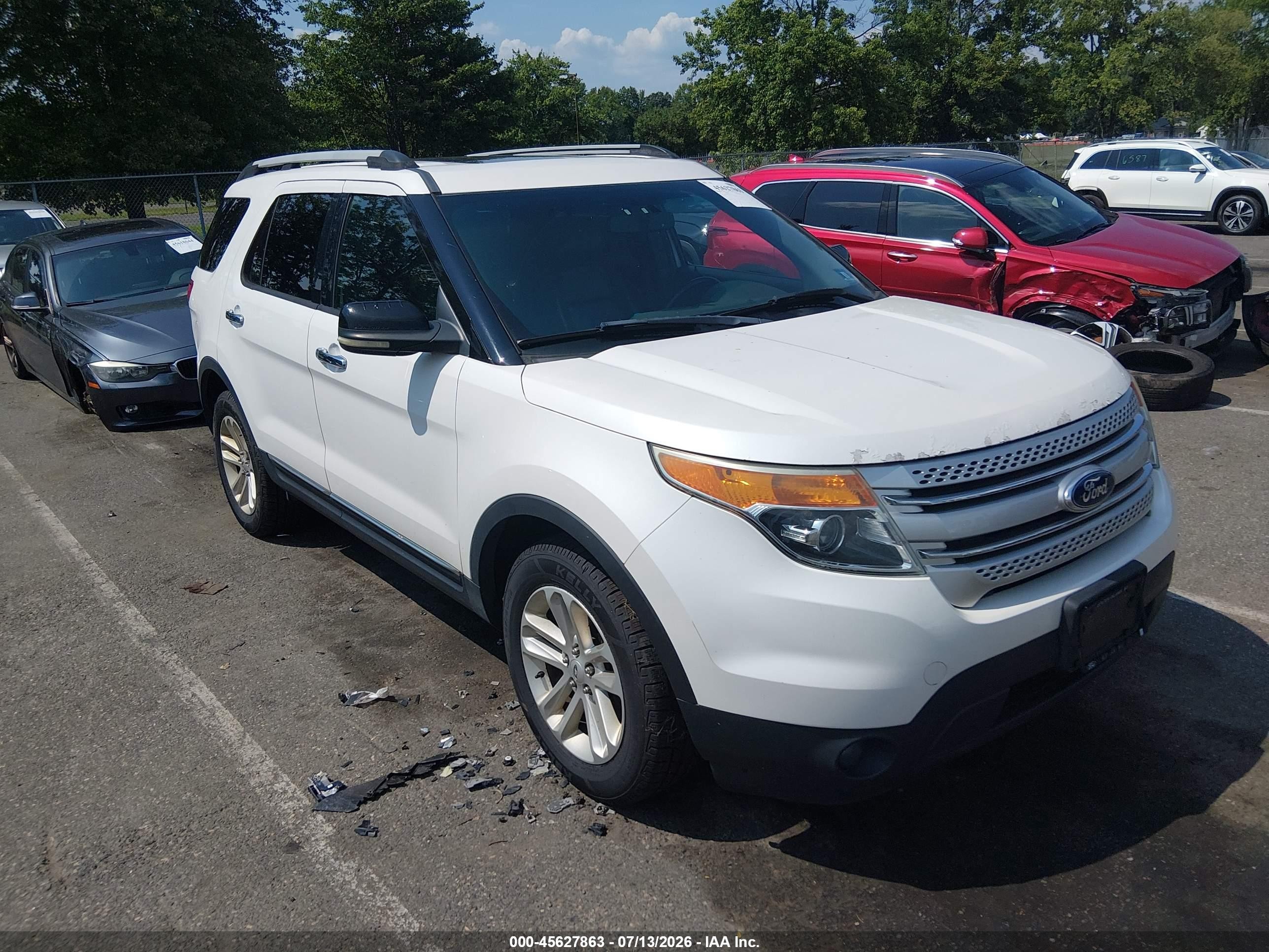 2012 Ford Explorer Xlt White vin: 1FMHK8D83CGA78128
