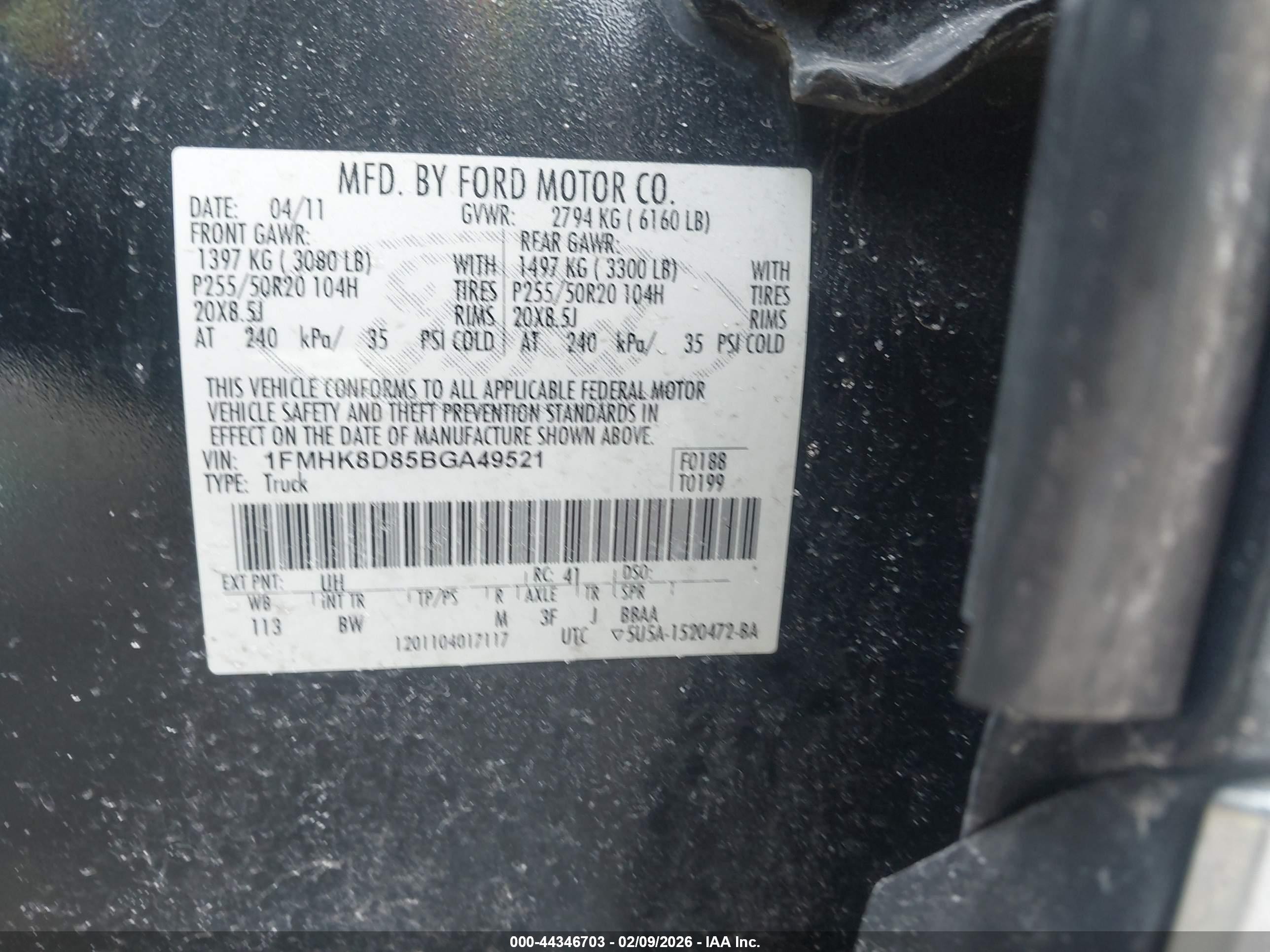 2011 Ford Explorer Xlt Black vin: 1FMHK8D85BGA49521