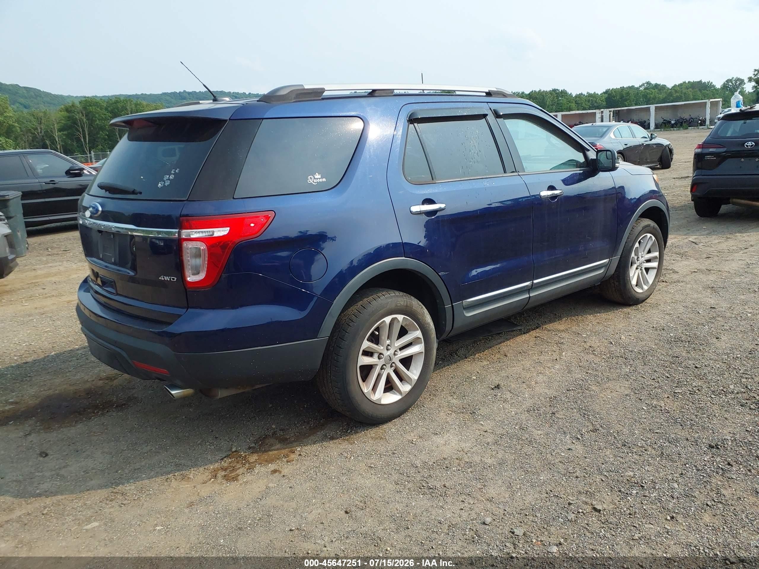 2011 Ford Explorer Xlt Blue vin: 1FMHK8D86BGA55165