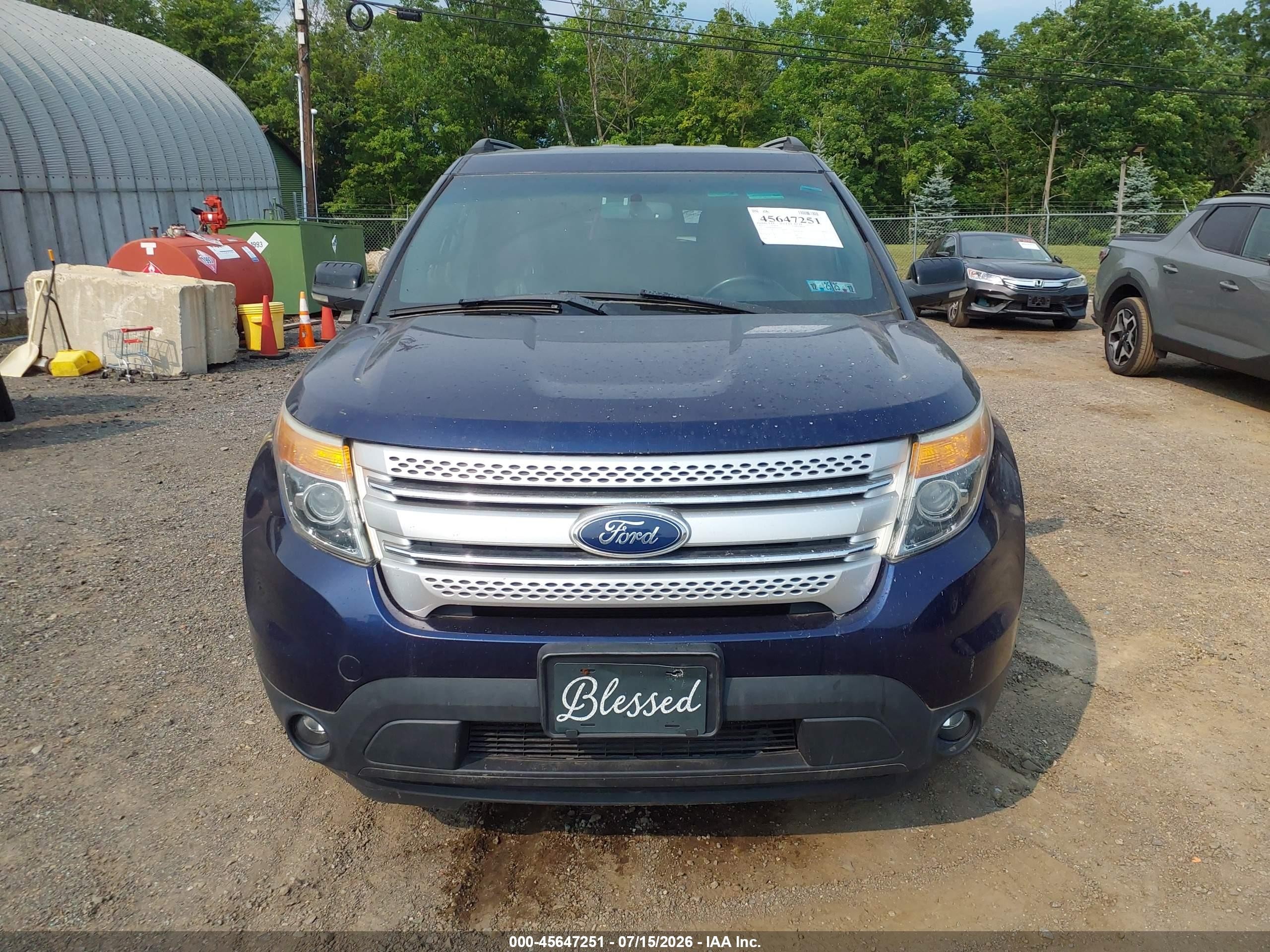 2011 Ford Explorer Xlt Blue vin: 1FMHK8D86BGA55165