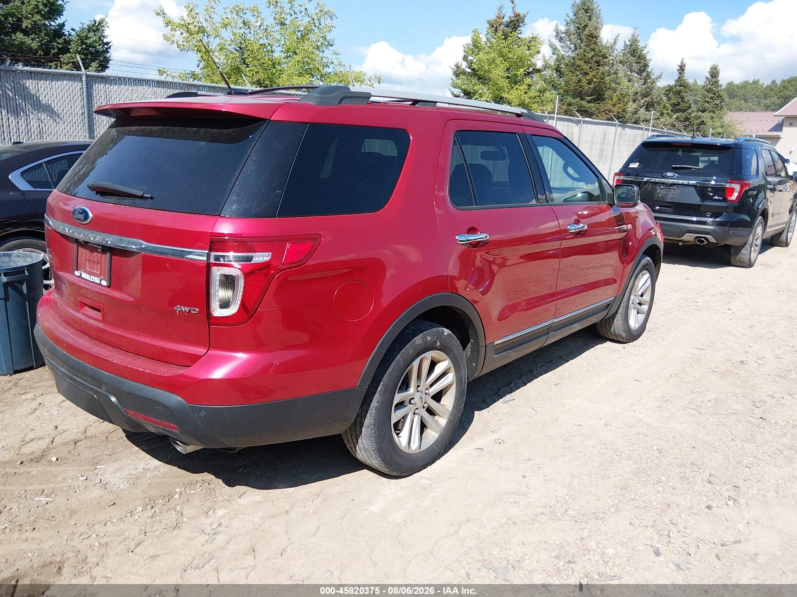 2012 Ford Explorer Xlt Red vin: 1FMHK8D86CGA35256