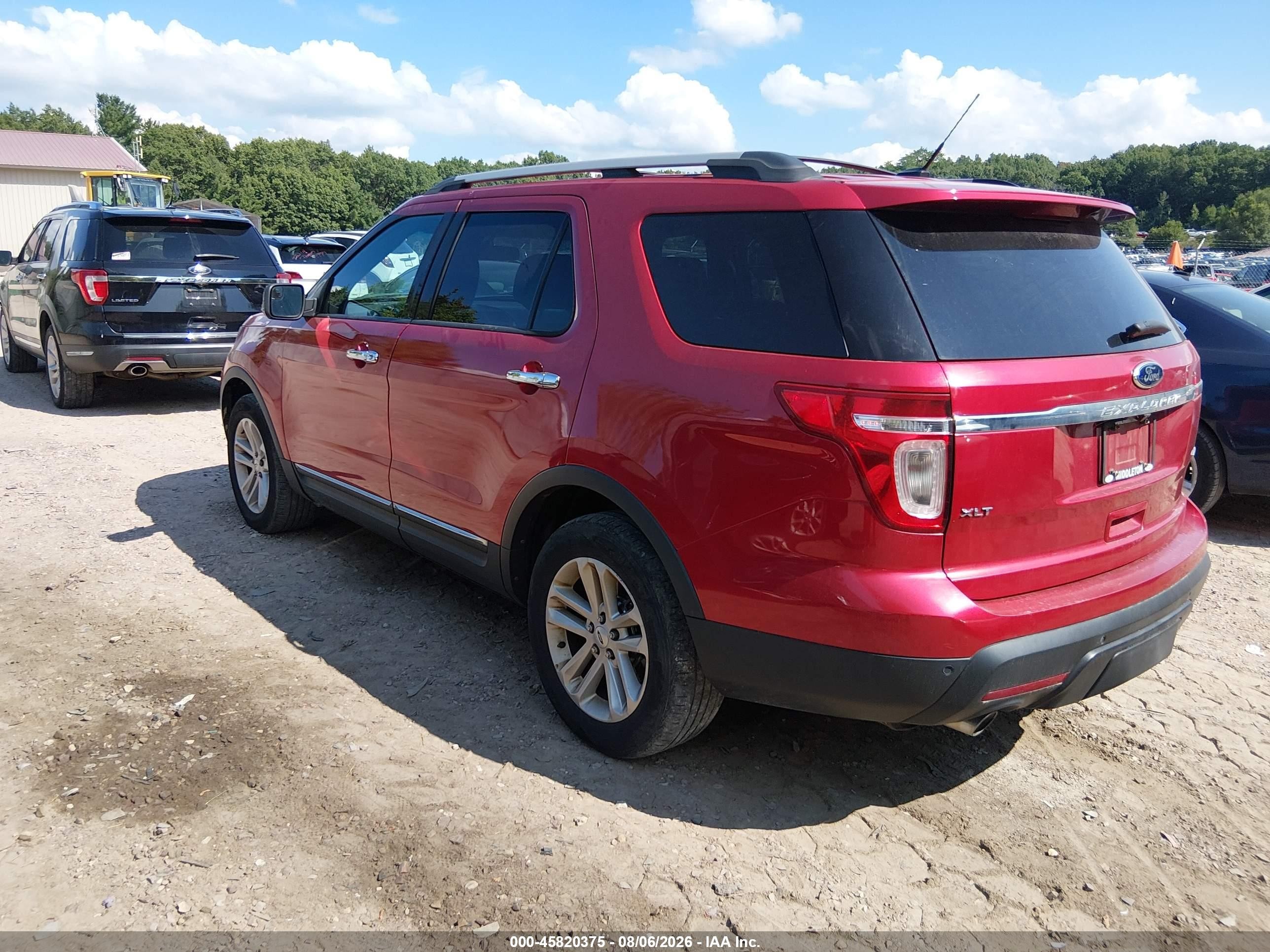 2012 Ford Explorer Xlt Red vin: 1FMHK8D86CGA35256