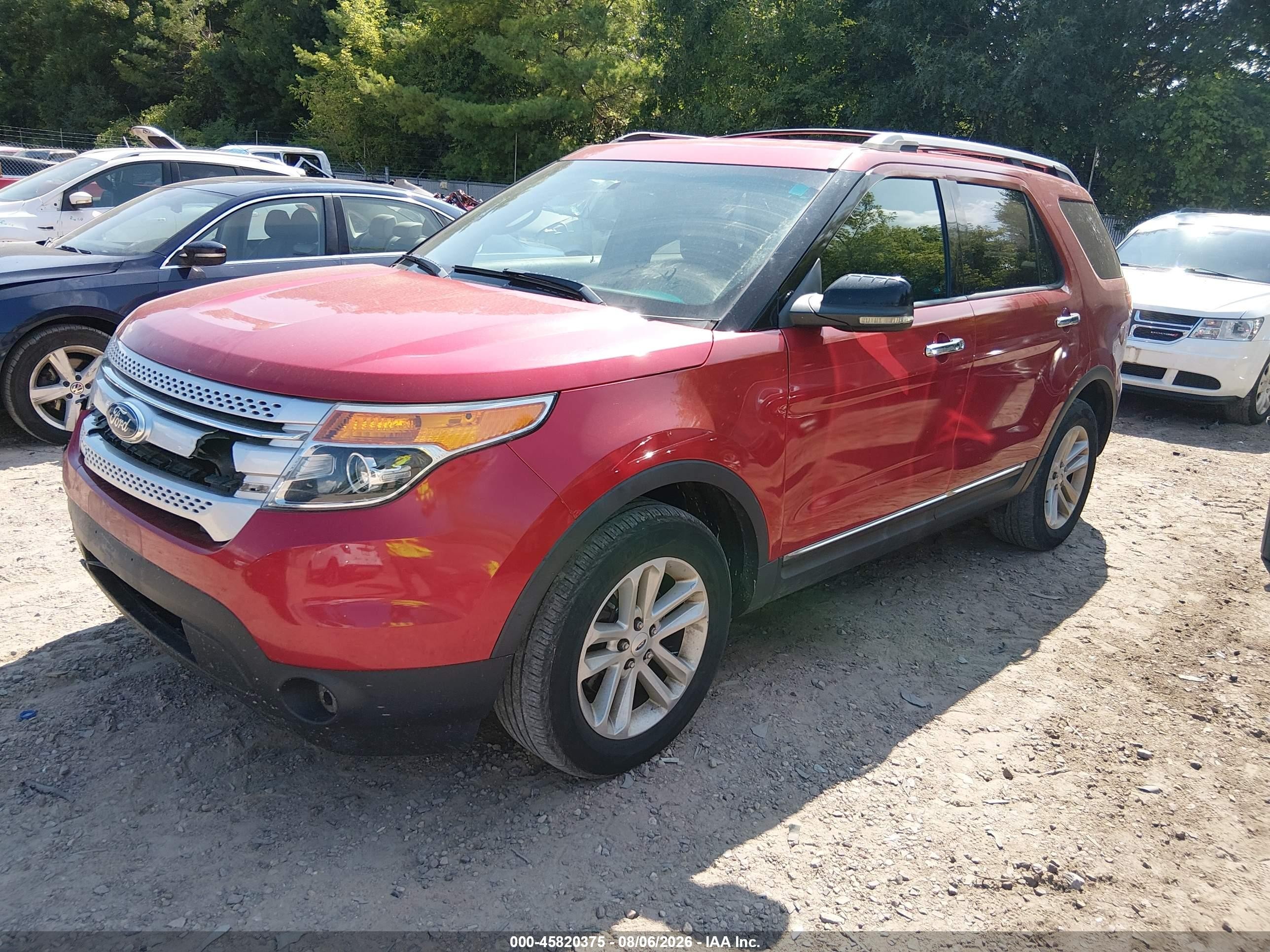 2012 Ford Explorer Xlt Red vin: 1FMHK8D86CGA35256