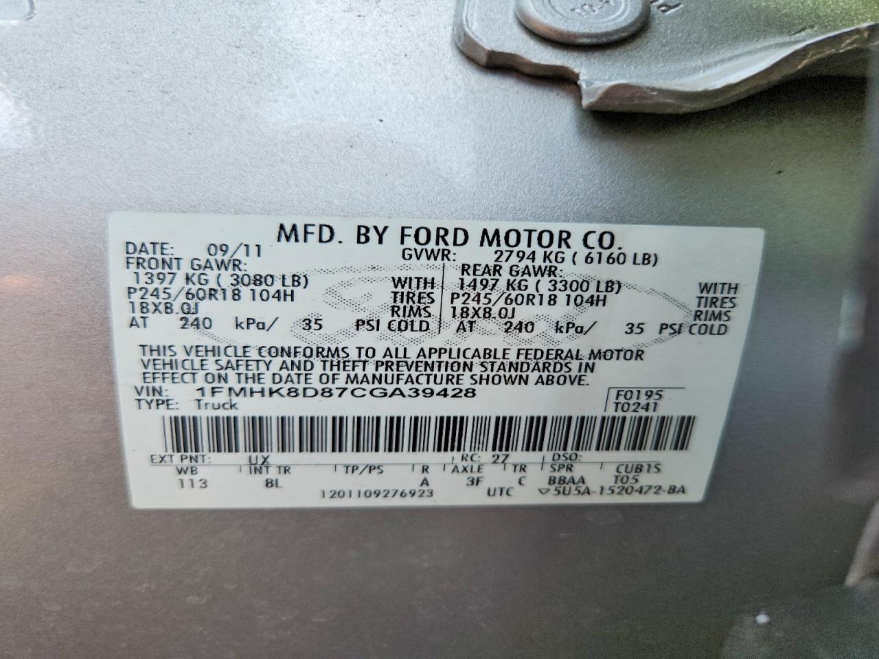 2012 Ford Explorer Xlt Серебряный vin: 1FMHK8D87CGA39428