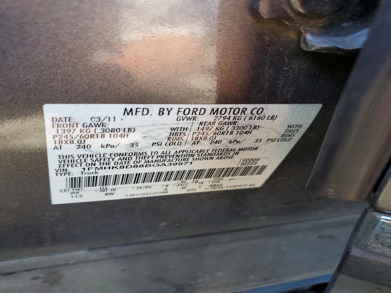 2011 Ford Explorer Xlt Silver vin: 1FMHK8D88BGA39971