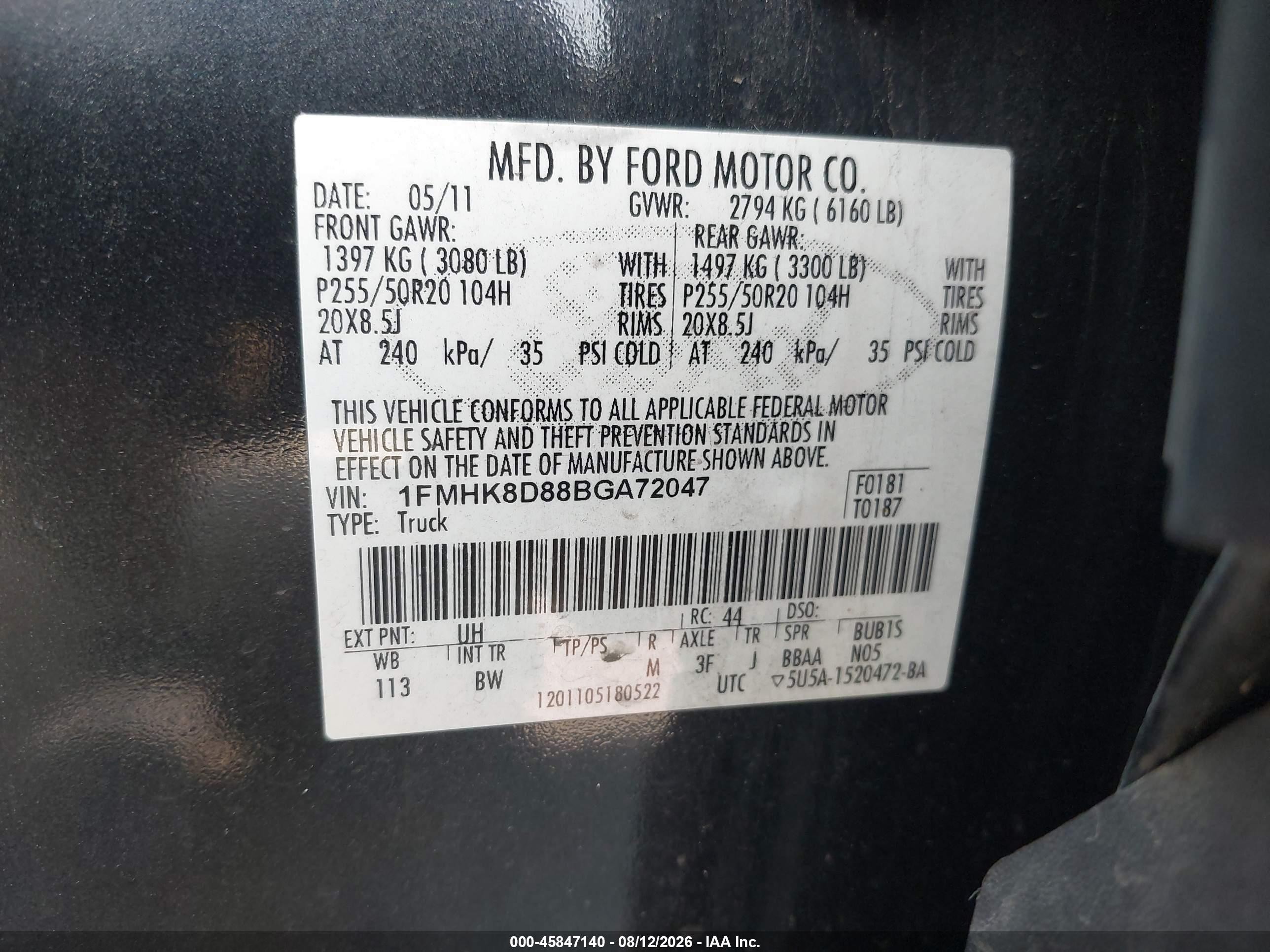 2011 Ford Explorer Xlt Черный vin: 1FMHK8D88BGA72047