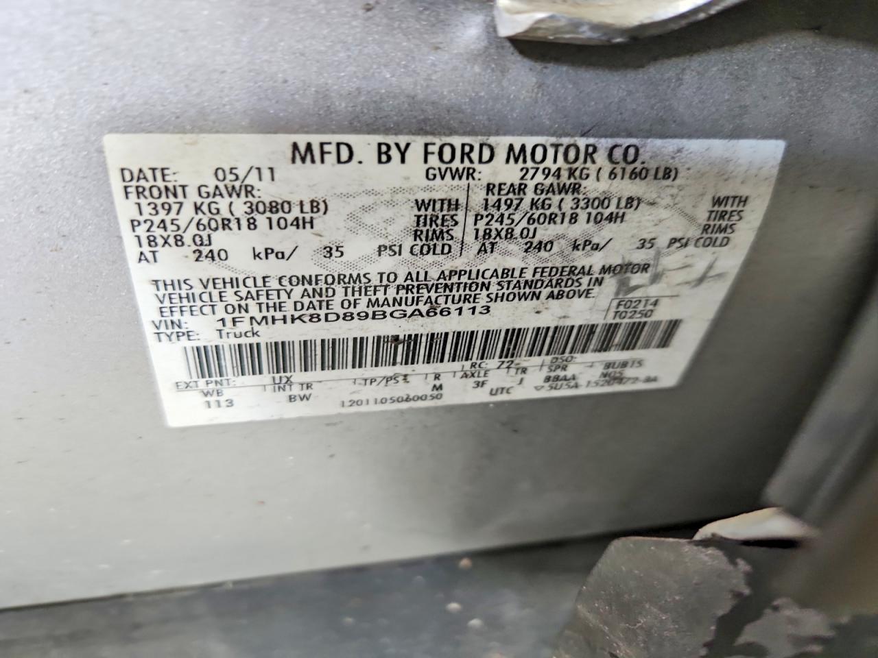 2011 Ford Explorer Xlt Silver vin: 1FMHK8D89BGA66113