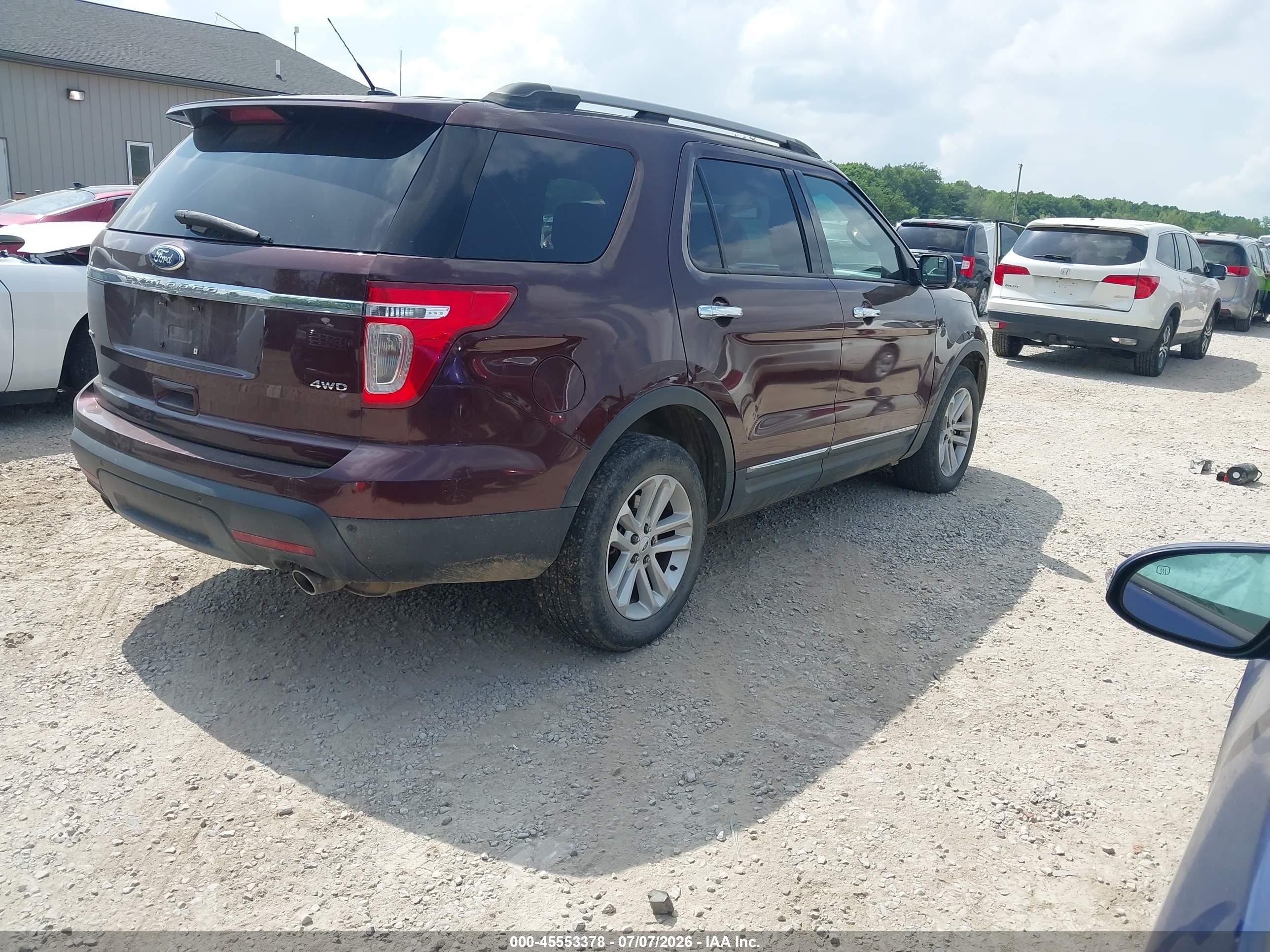 2012 Ford Explorer Xlt Maroon vin: 1FMHK8D89CGA51743