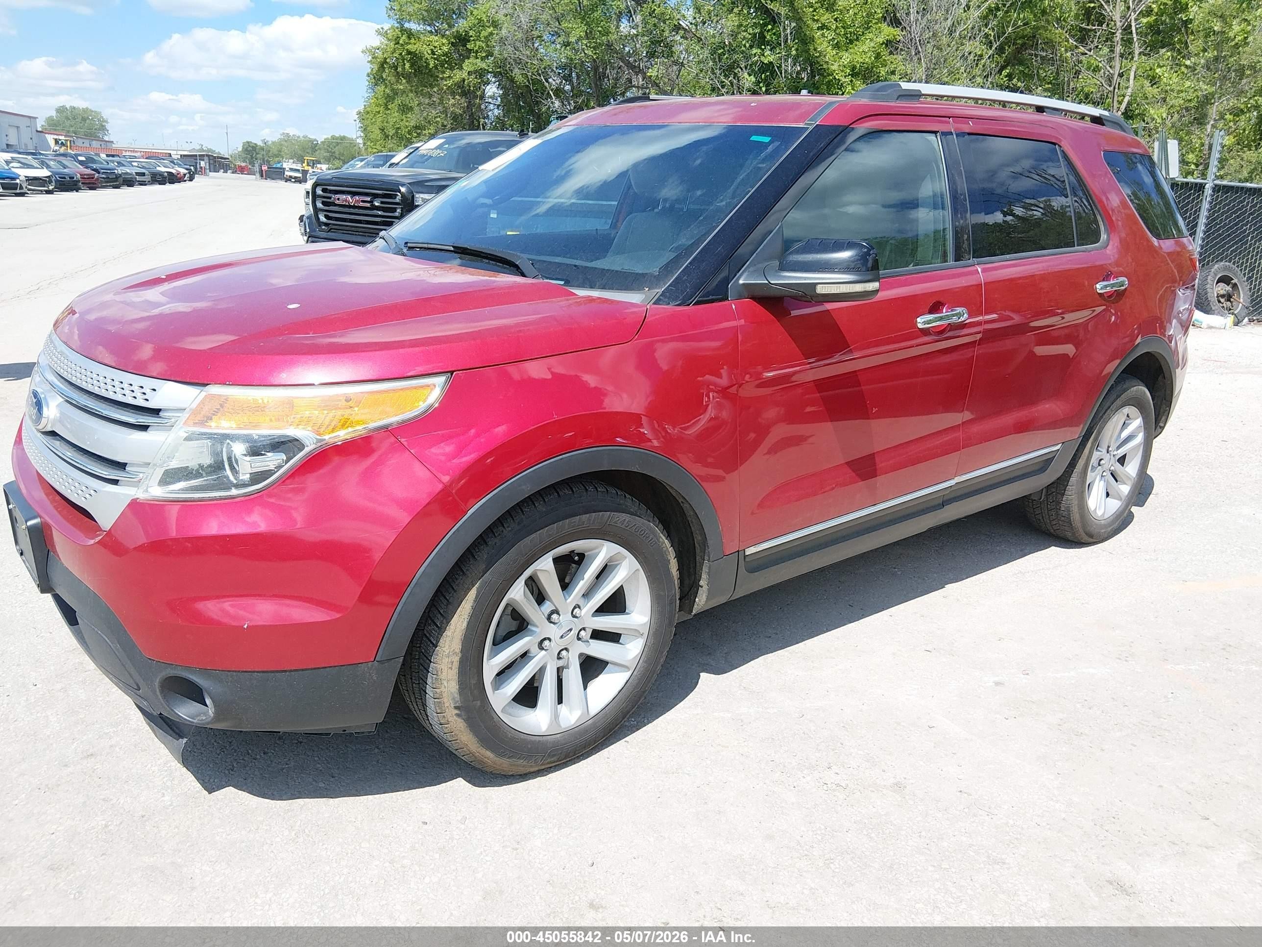 2012 Ford Explorer Xlt Red vin: 1FMHK8D89CGA69000