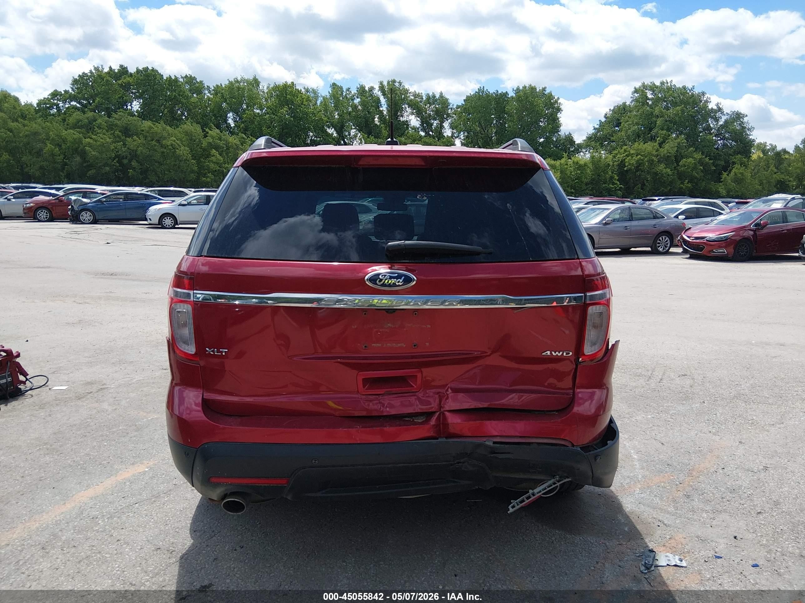 2012 Ford Explorer Xlt Red vin: 1FMHK8D89CGA69000