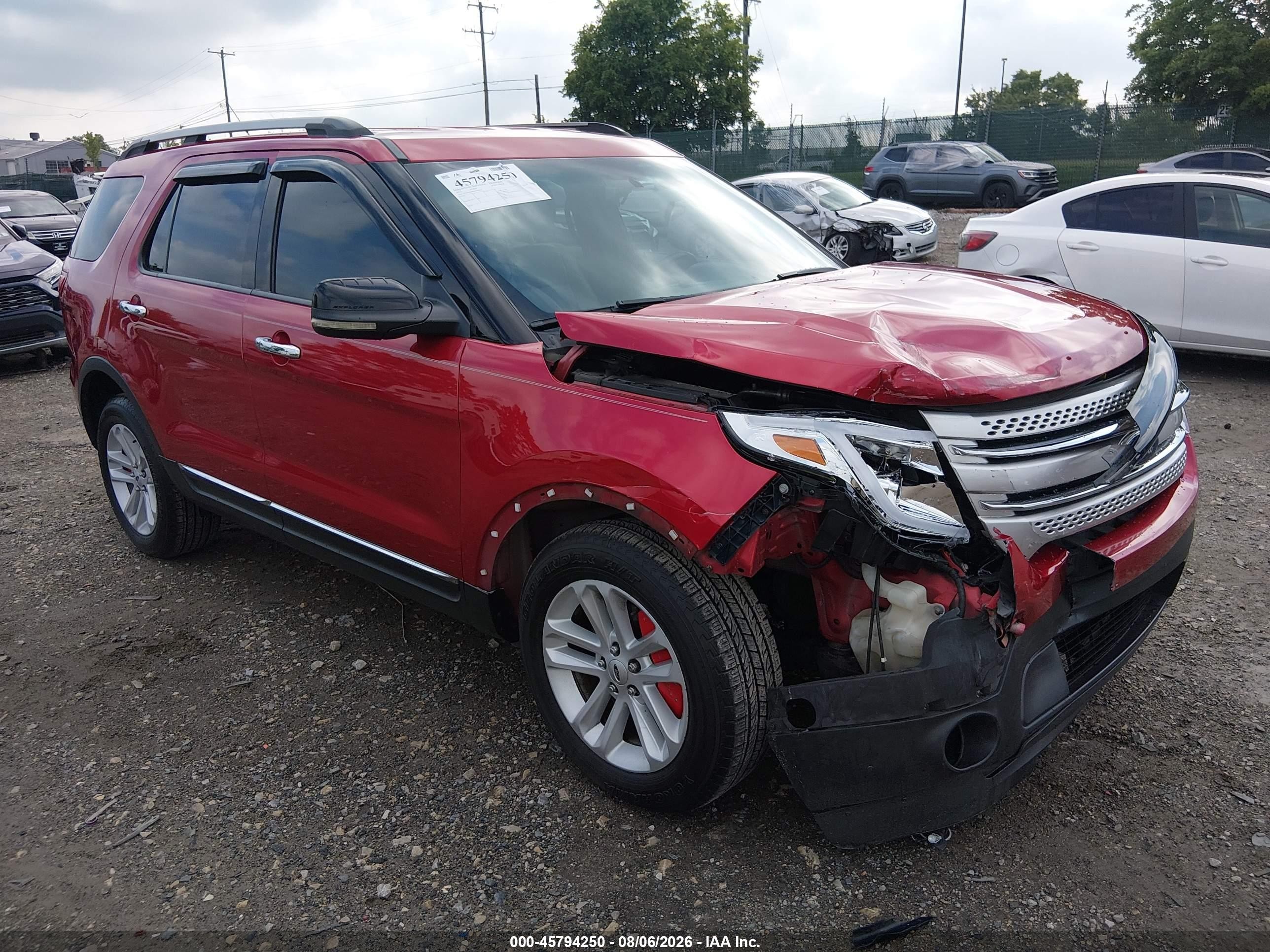 2012 Ford Explorer Xlt Red vin: 1FMHK8D89CGA98030