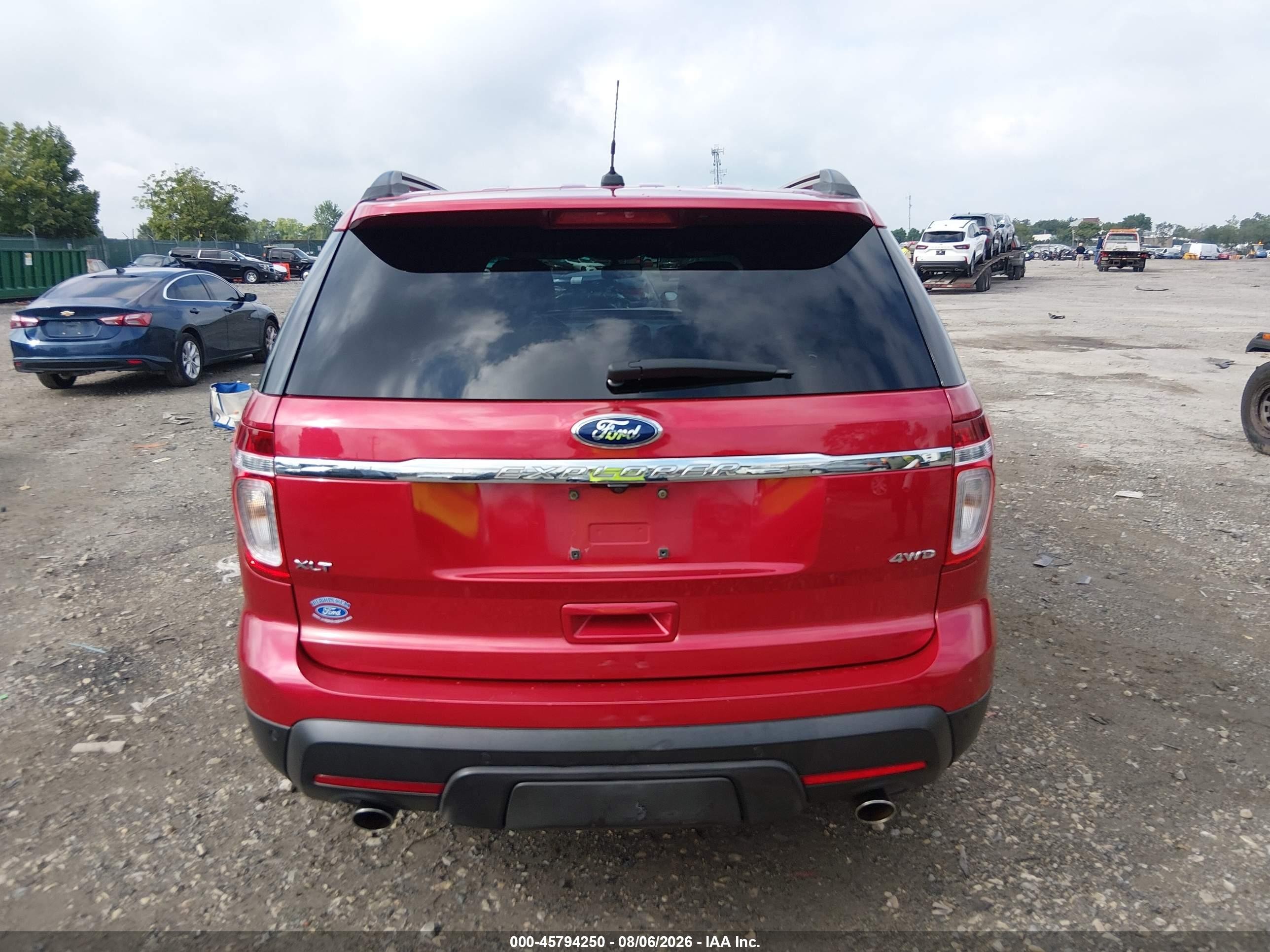 2012 Ford Explorer Xlt Red vin: 1FMHK8D89CGA98030