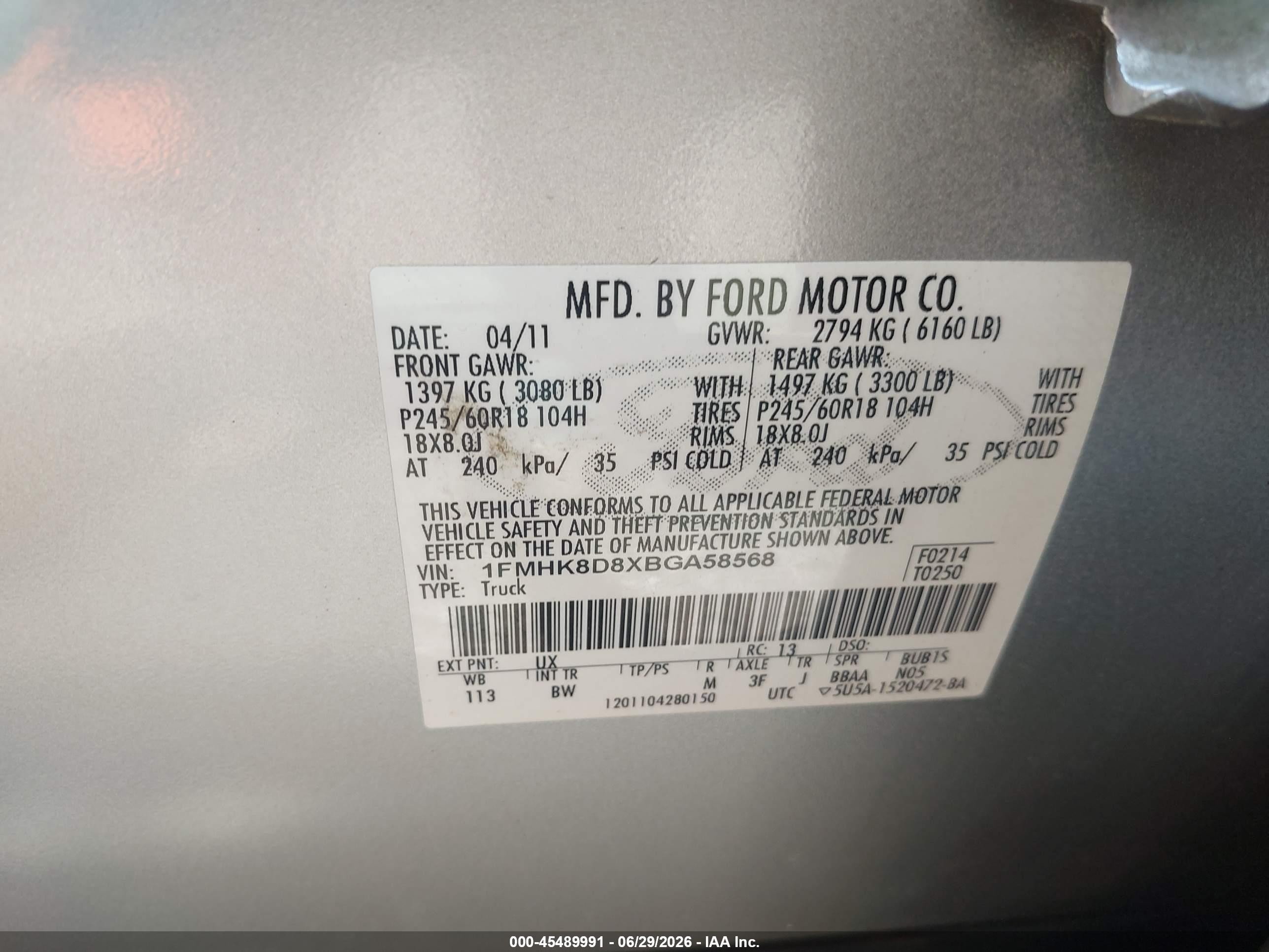 2011 Ford Explorer Xlt Серебряный vin: 1FMHK8D8XBGA58568