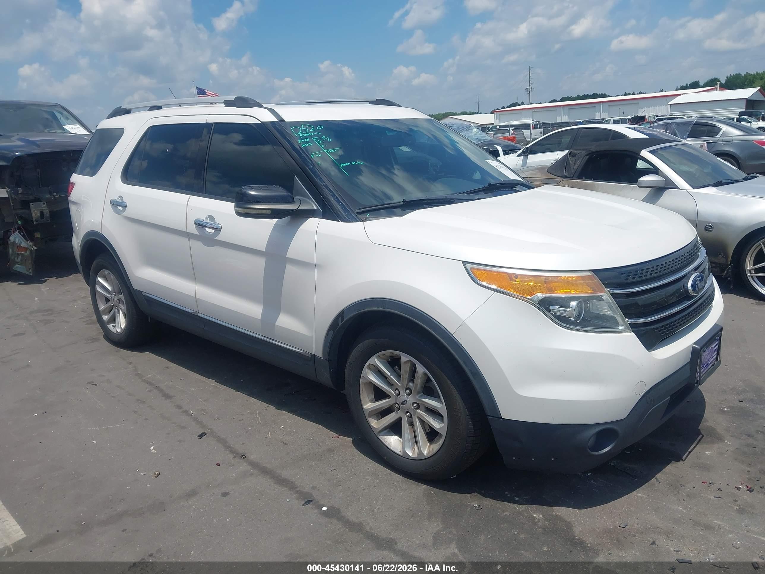 2012 Ford Explorer Xlt White vin: 1FMHK8D8XCGA39584