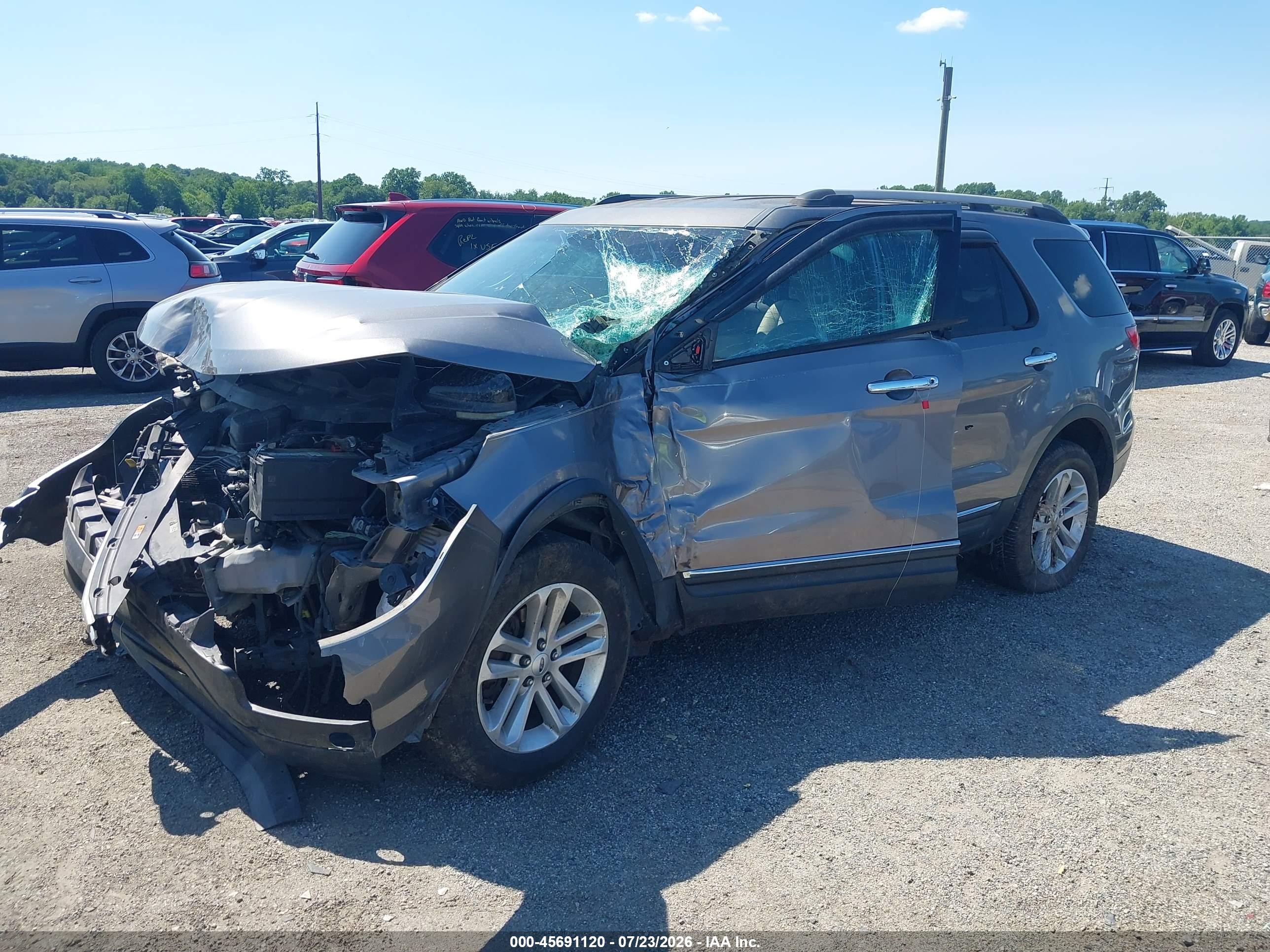 2012 Ford Explorer Xlt Gray vin: 1FMHK8D8XCGA80314