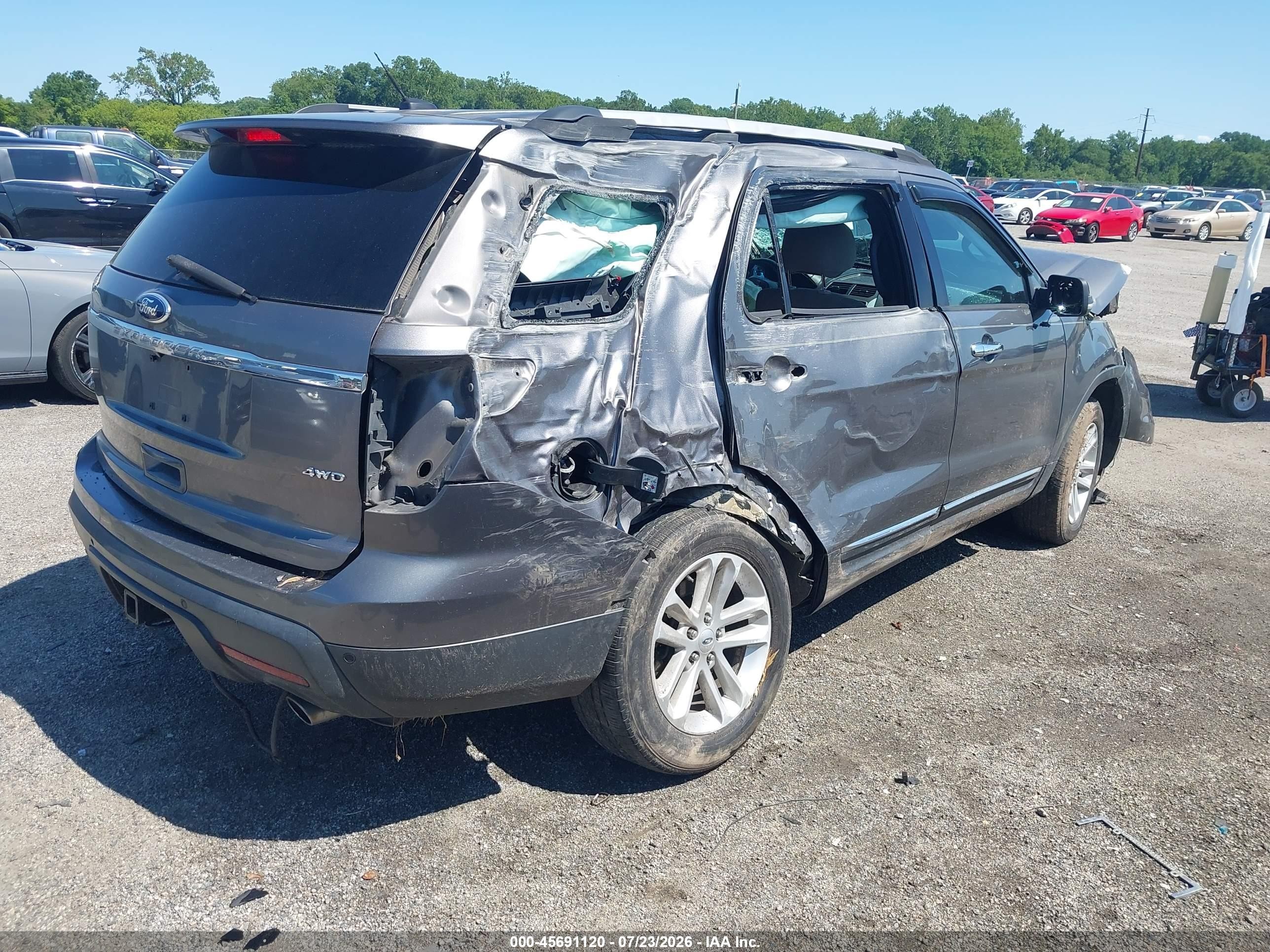 2012 Ford Explorer Xlt Gray vin: 1FMHK8D8XCGA80314
