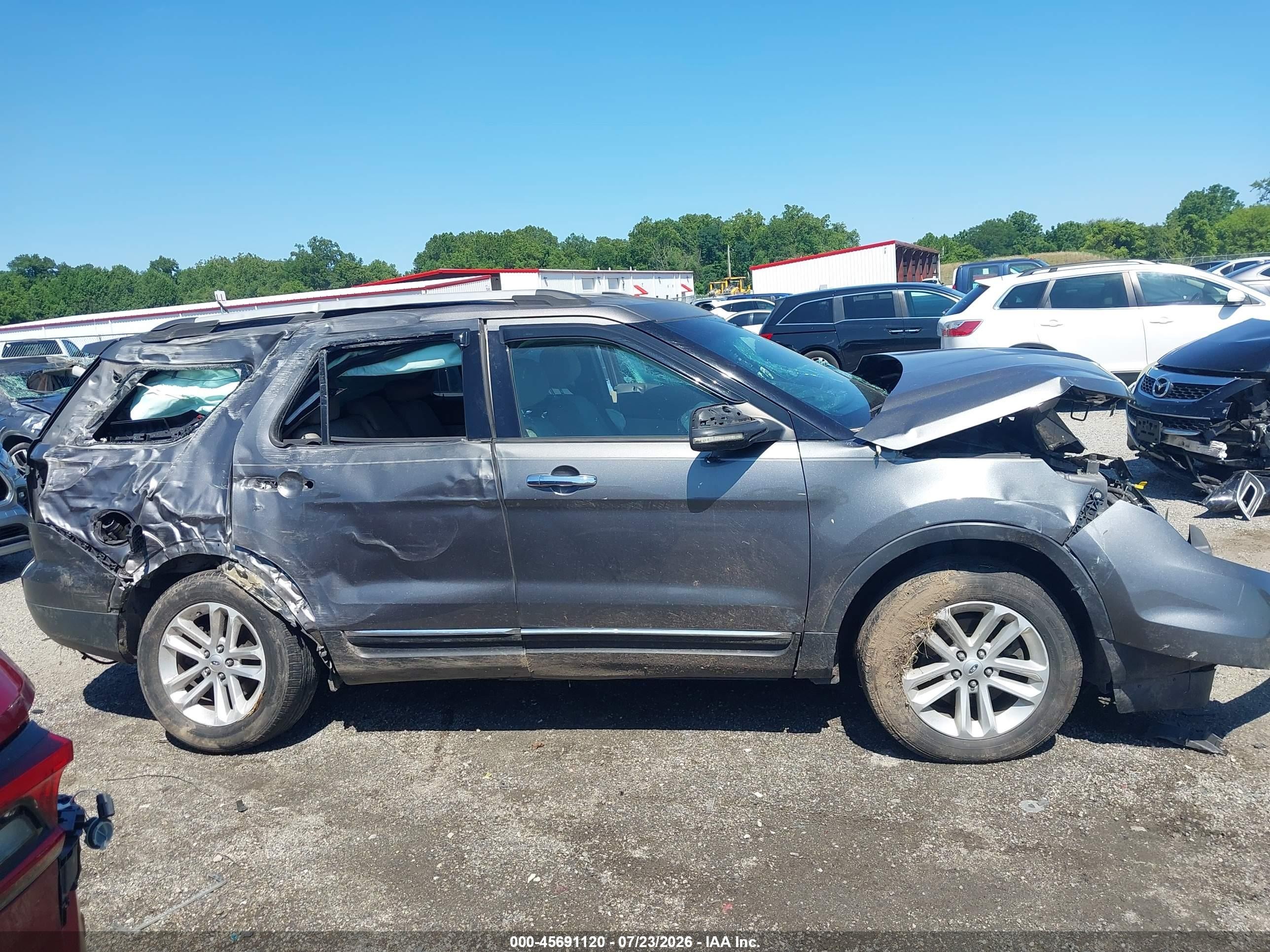 2012 Ford Explorer Xlt Gray vin: 1FMHK8D8XCGA80314