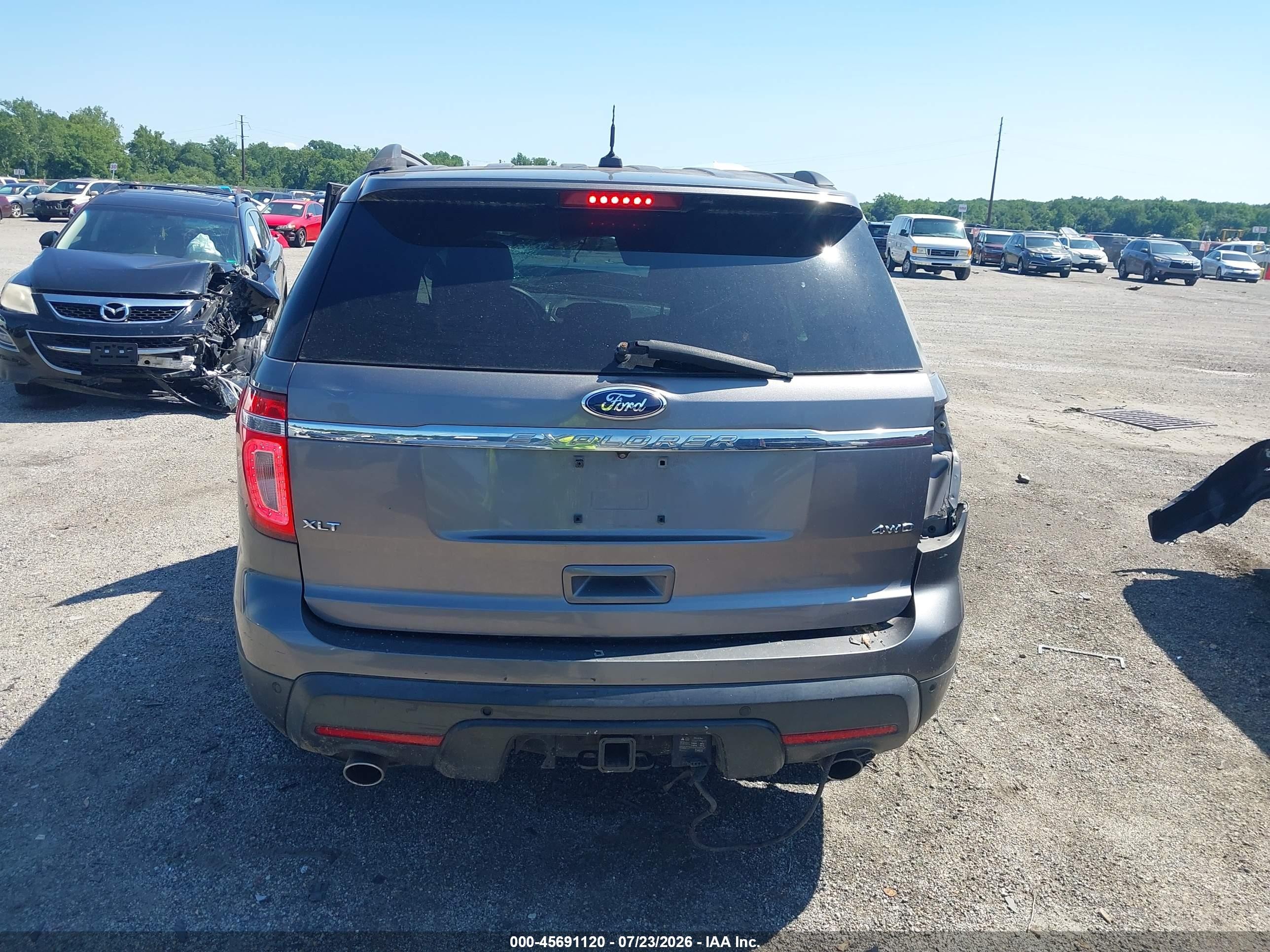 2012 Ford Explorer Xlt Gray vin: 1FMHK8D8XCGA80314