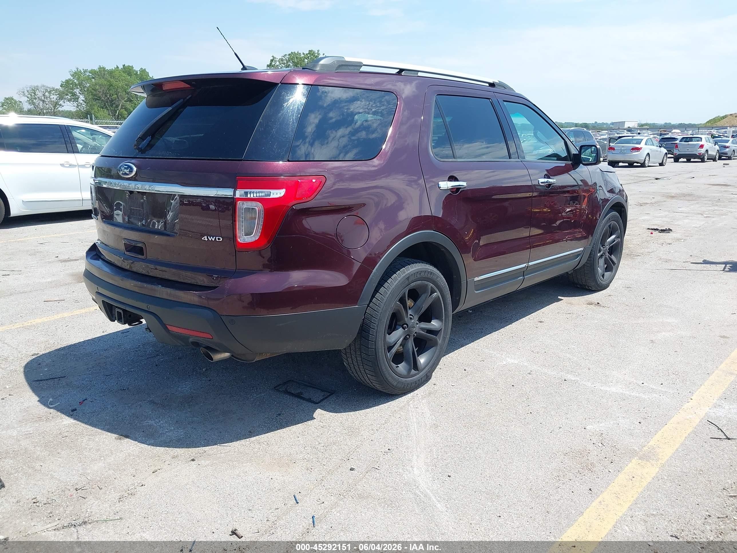 2011 Ford Explorer Limited Maroon vin: 1FMHK8F80BGA04080