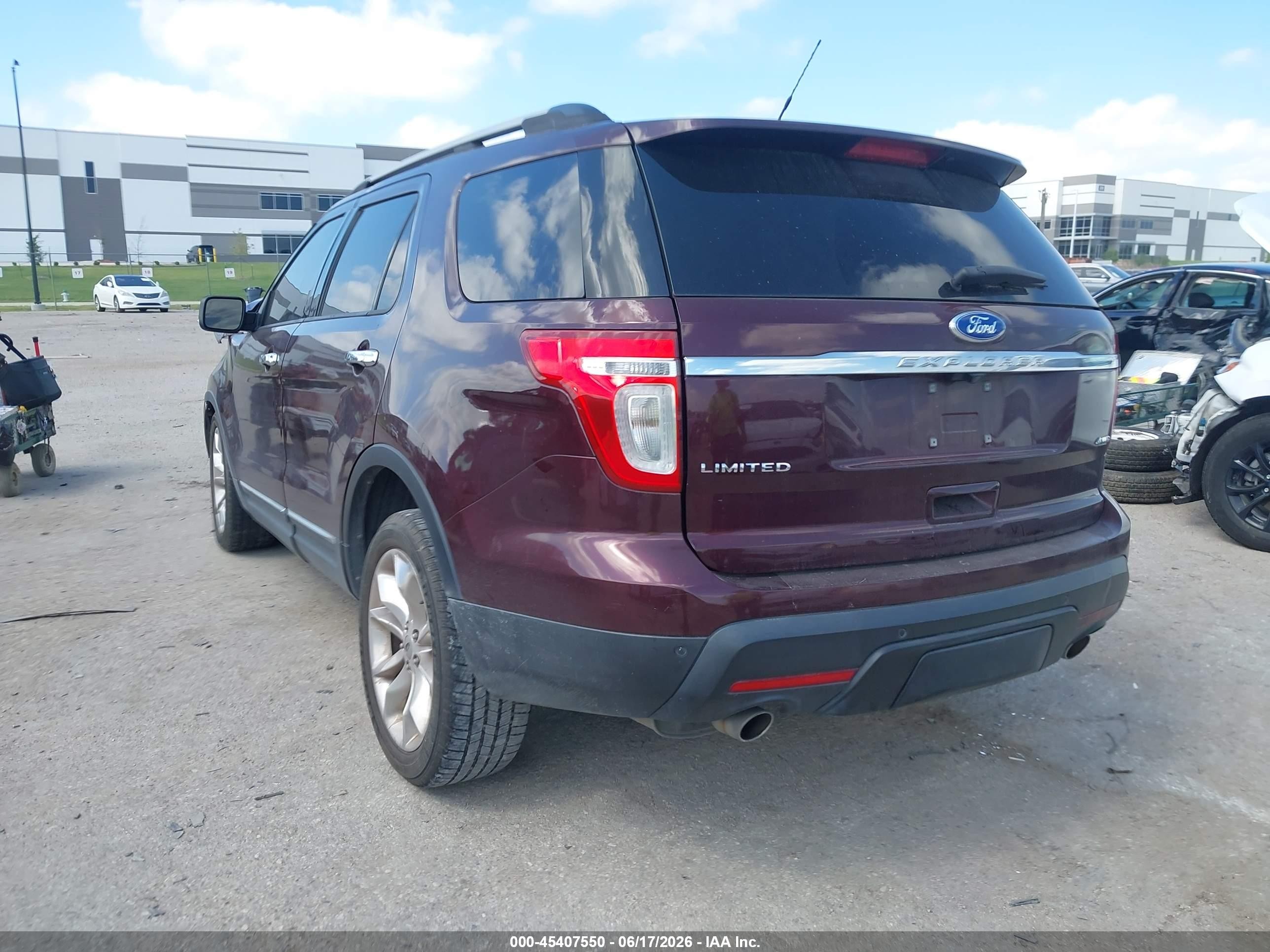 2011 Ford Explorer Limited Burgundy vin: 1FMHK8F80BGA49505