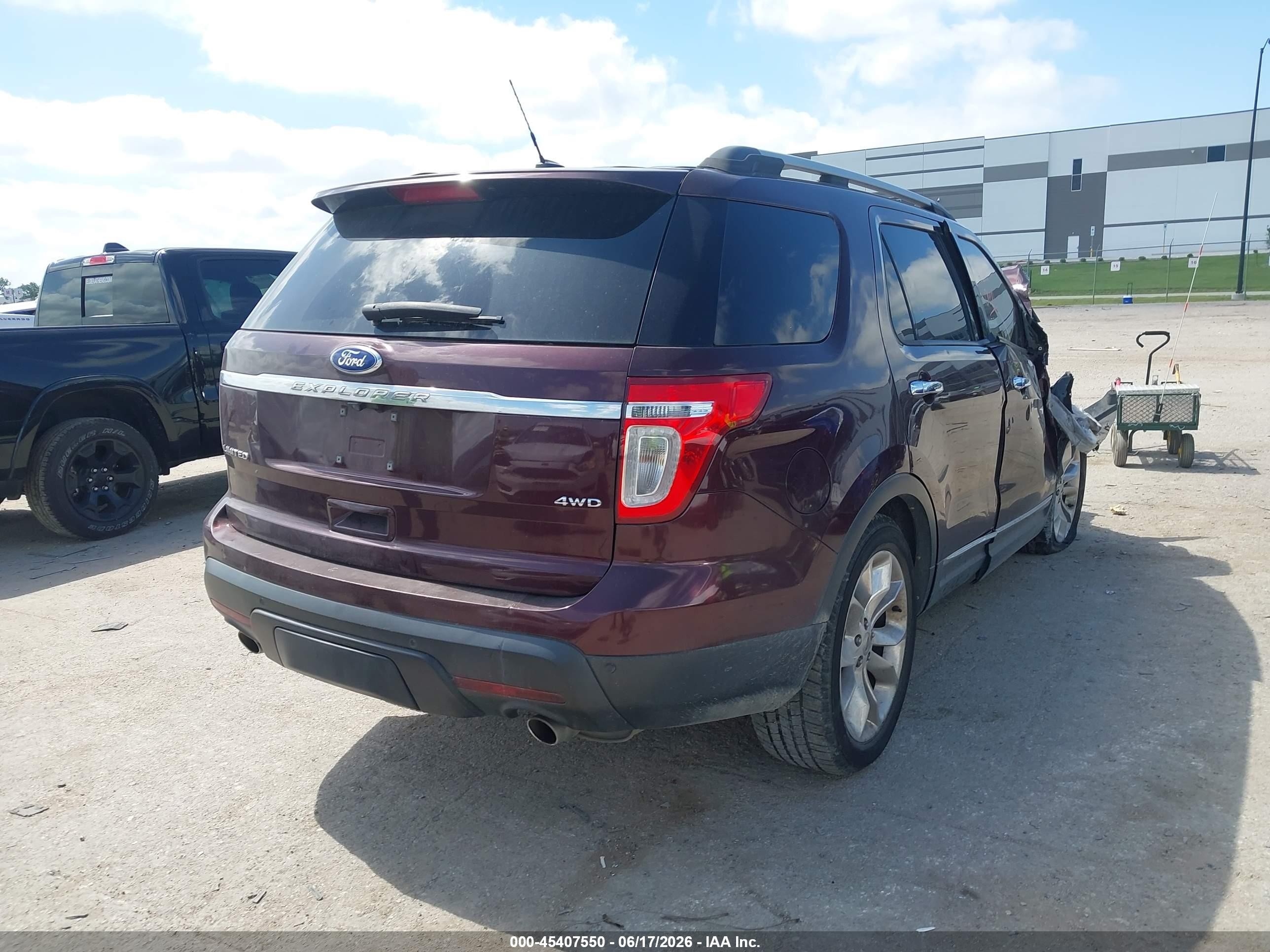2011 Ford Explorer Limited Burgundy vin: 1FMHK8F80BGA49505