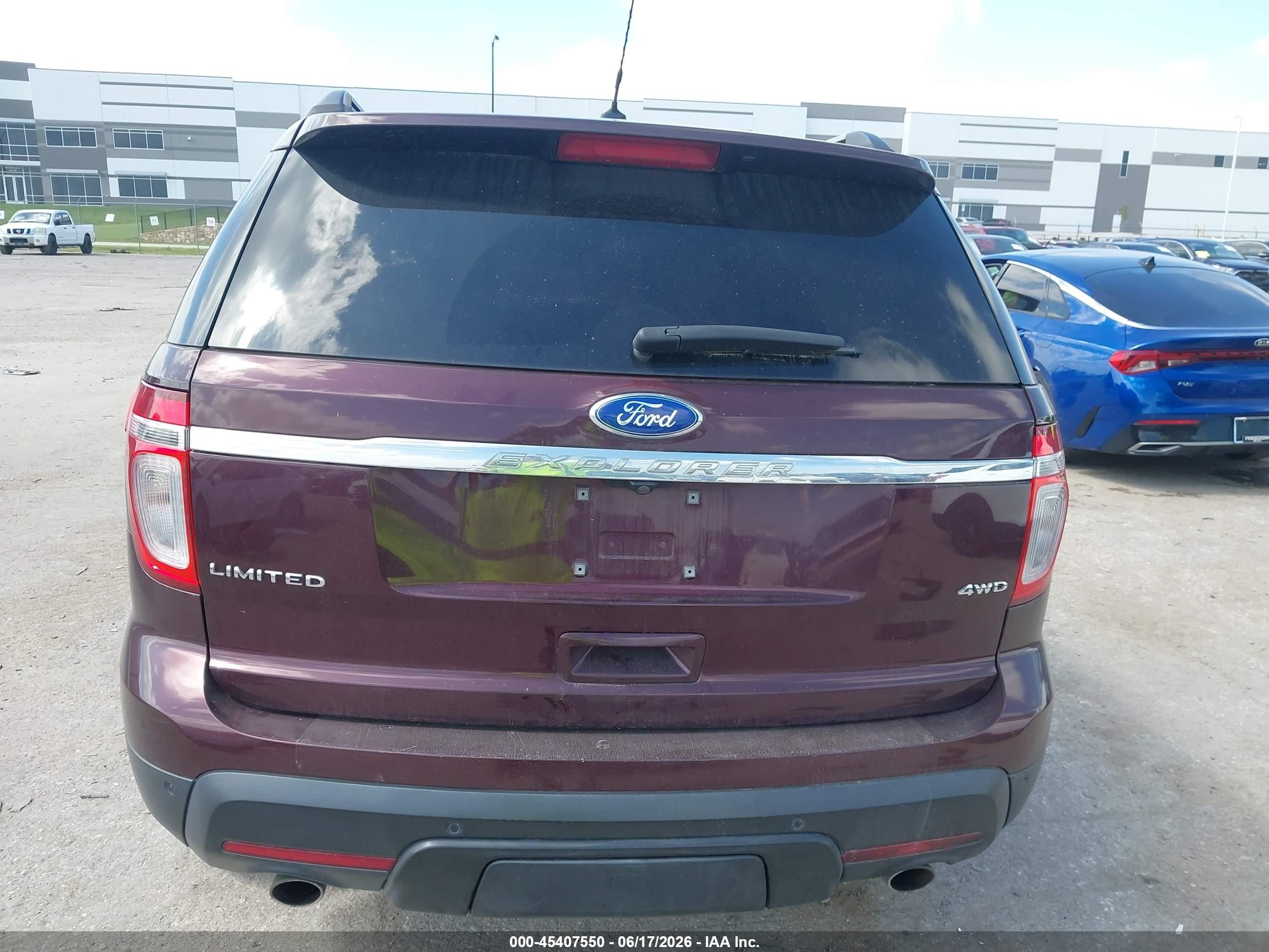 2011 Ford Explorer Limited Burgundy vin: 1FMHK8F80BGA49505