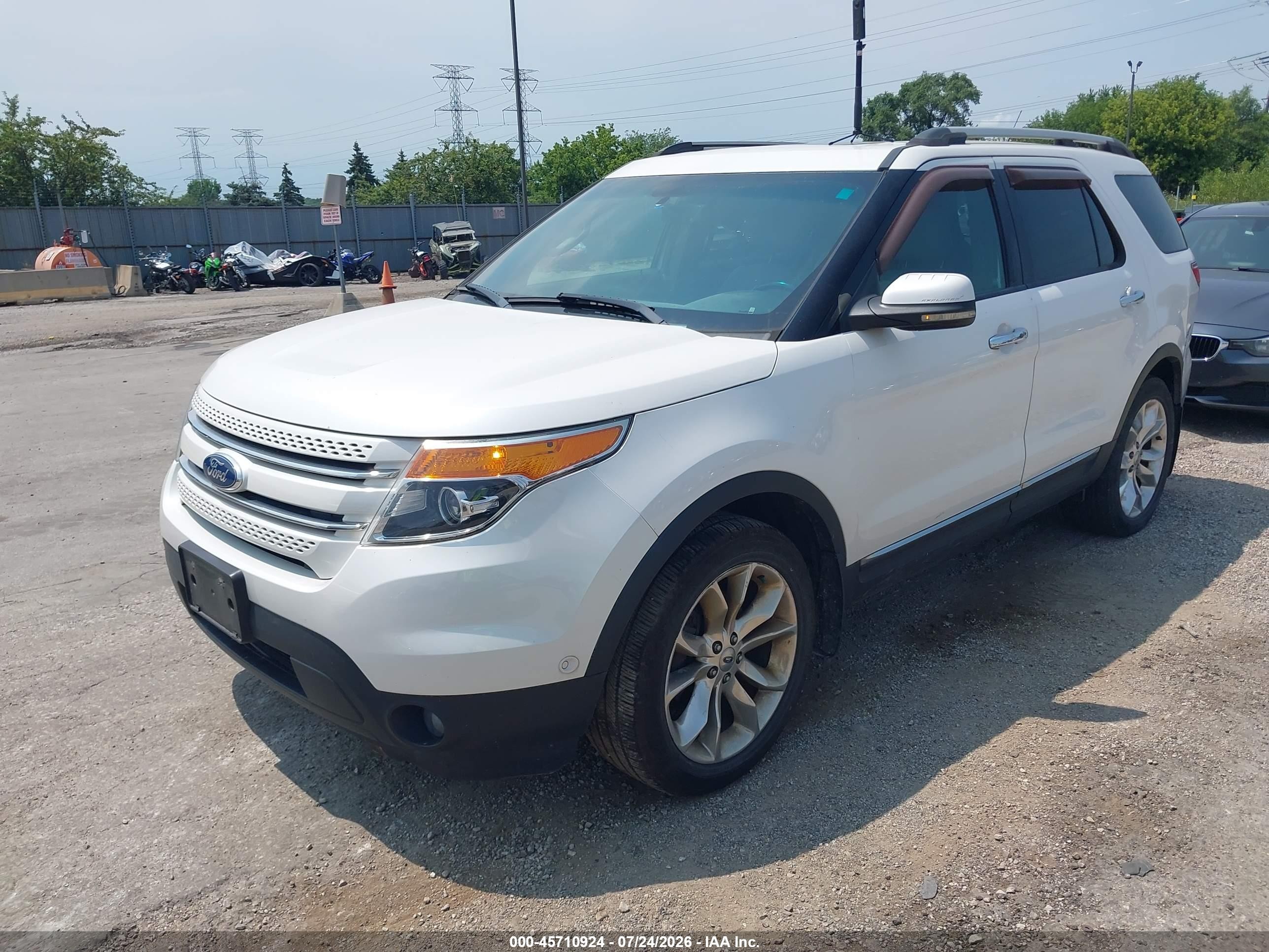 2011 Ford Explorer Limited White vin: 1FMHK8F80BGA68023