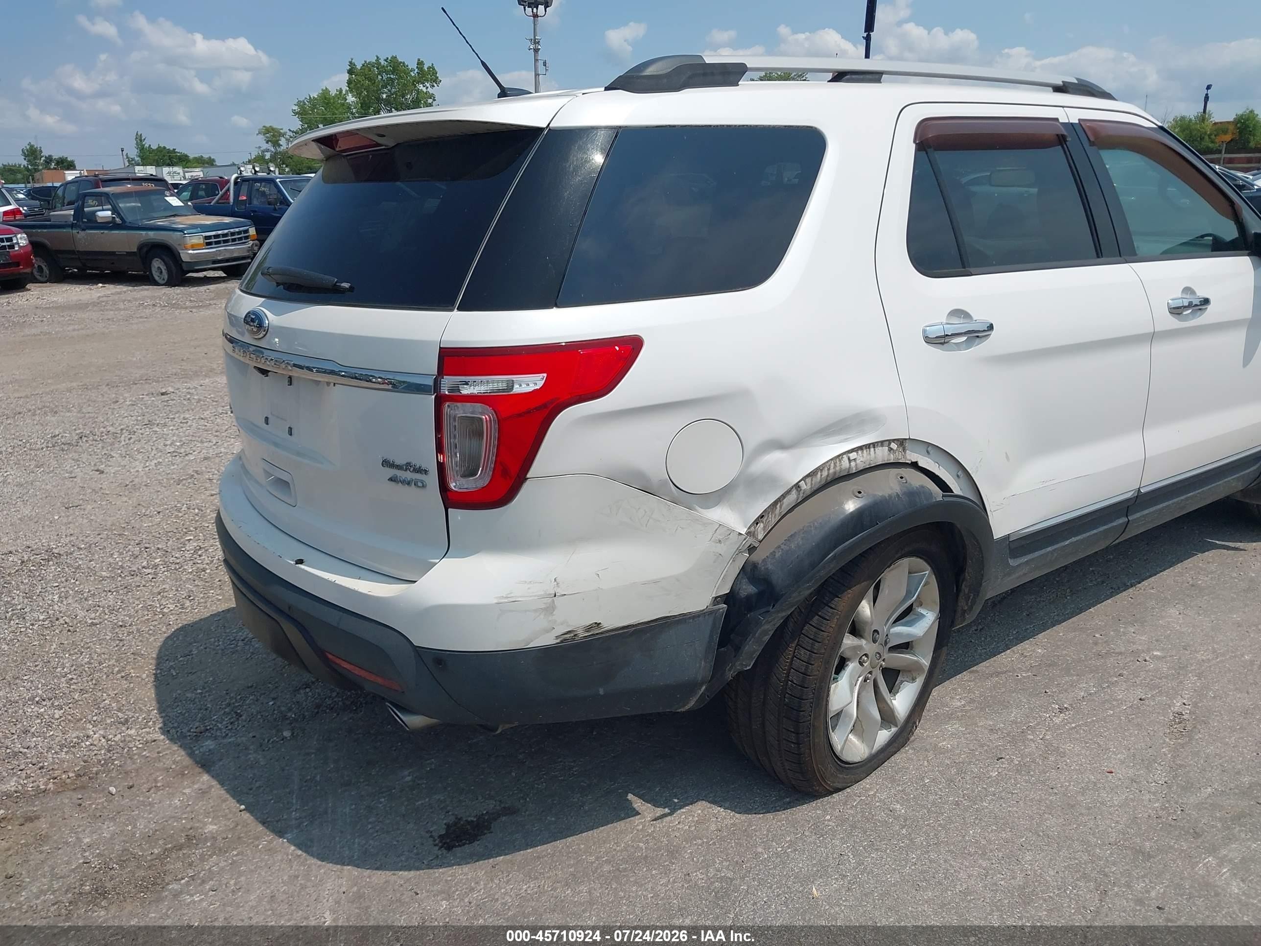2011 Ford Explorer Limited White vin: 1FMHK8F80BGA68023