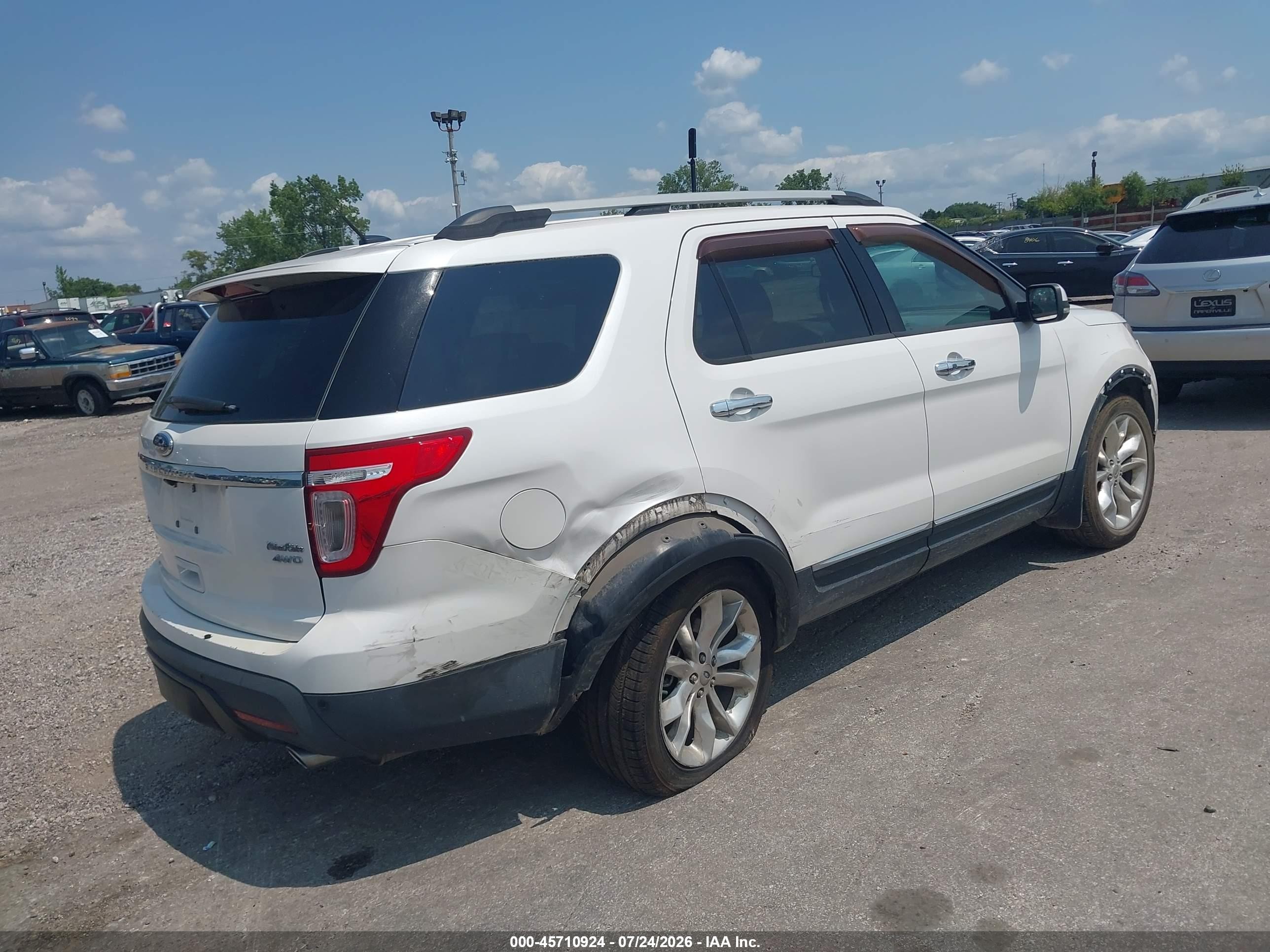 2011 Ford Explorer Limited White vin: 1FMHK8F80BGA68023
