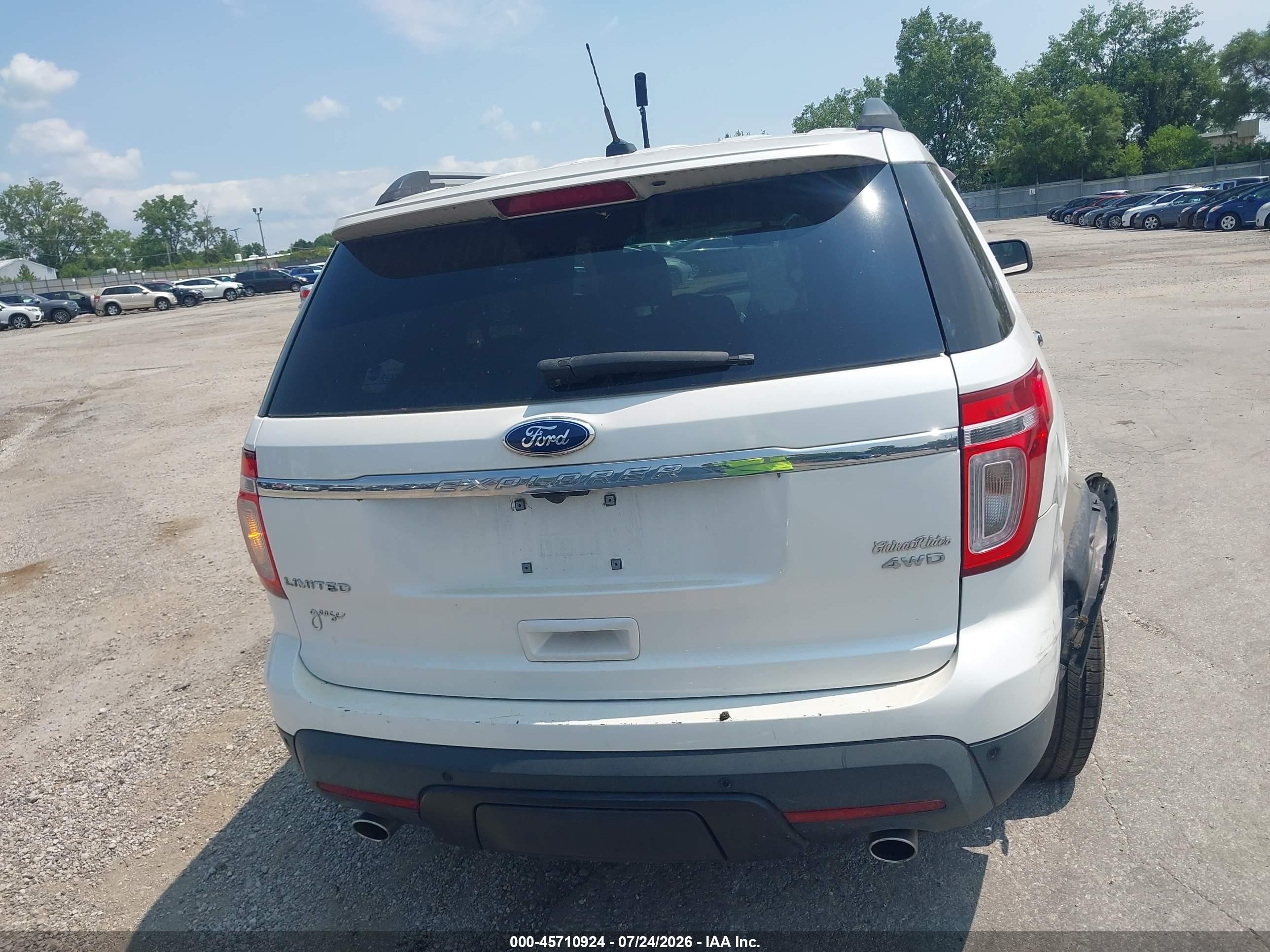 2011 Ford Explorer Limited White vin: 1FMHK8F80BGA68023