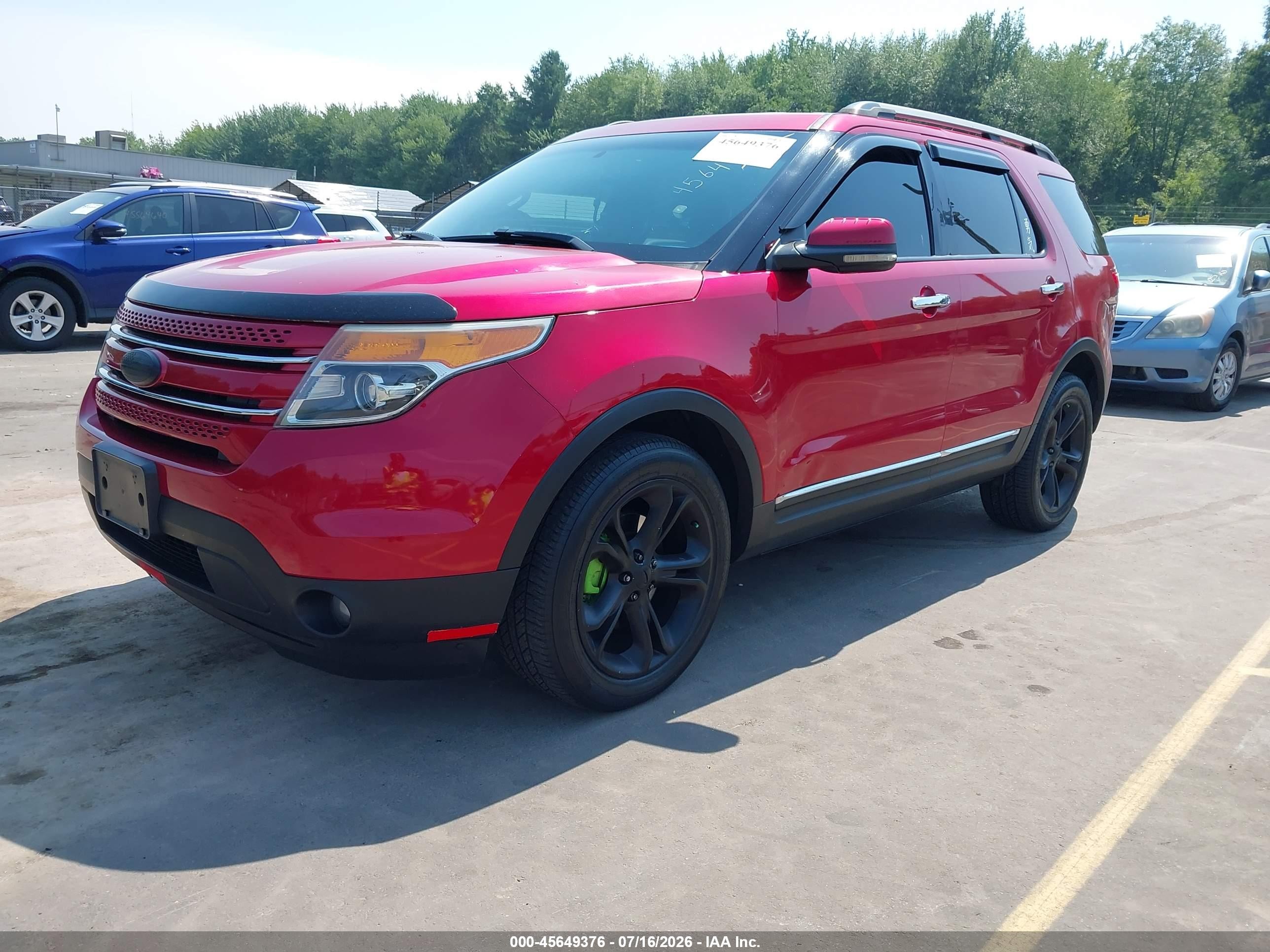2012 Ford Explorer Limited Red vin: 1FMHK8F80CGA62448