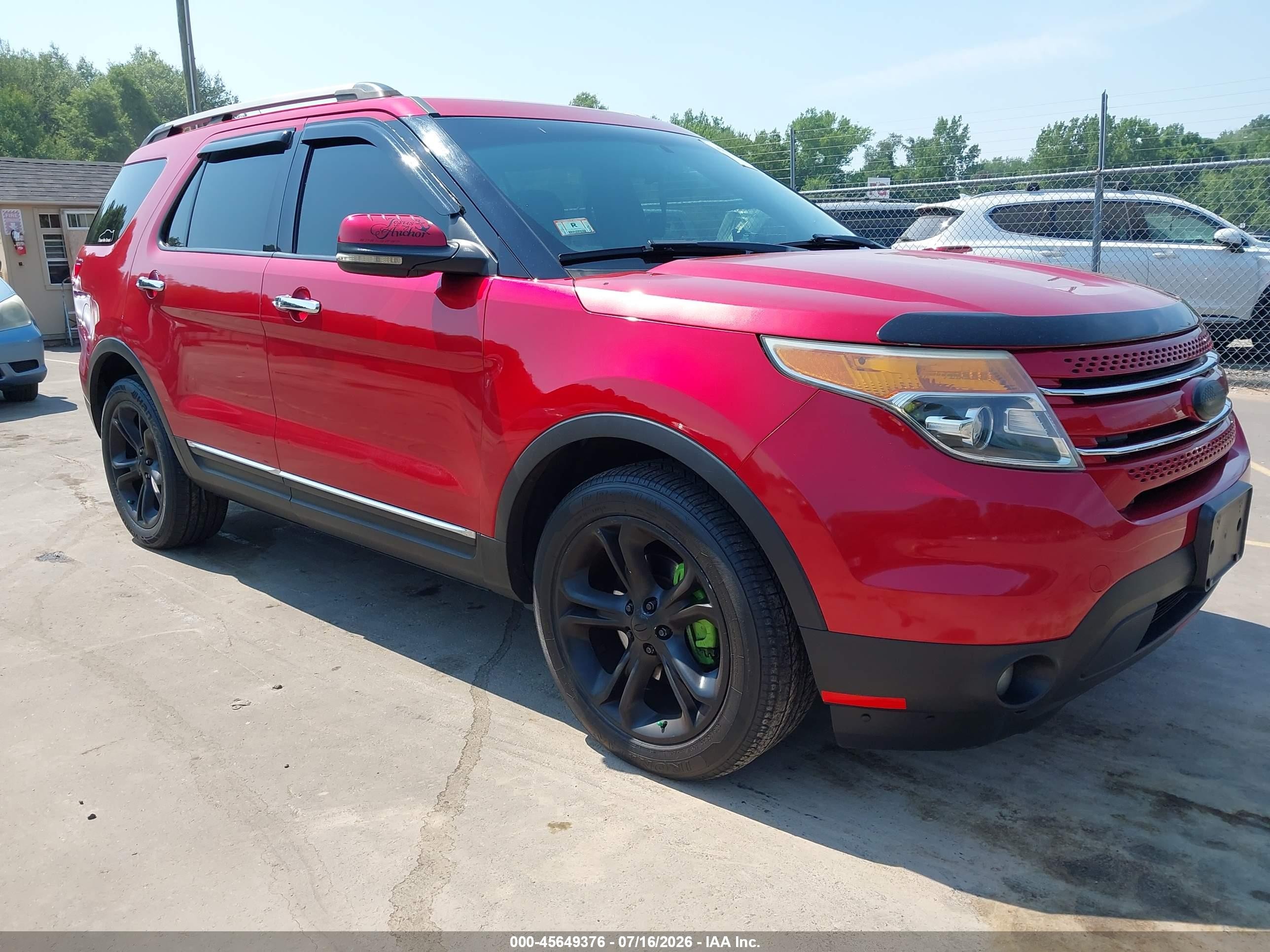 2012 Ford Explorer Limited Red vin: 1FMHK8F80CGA62448