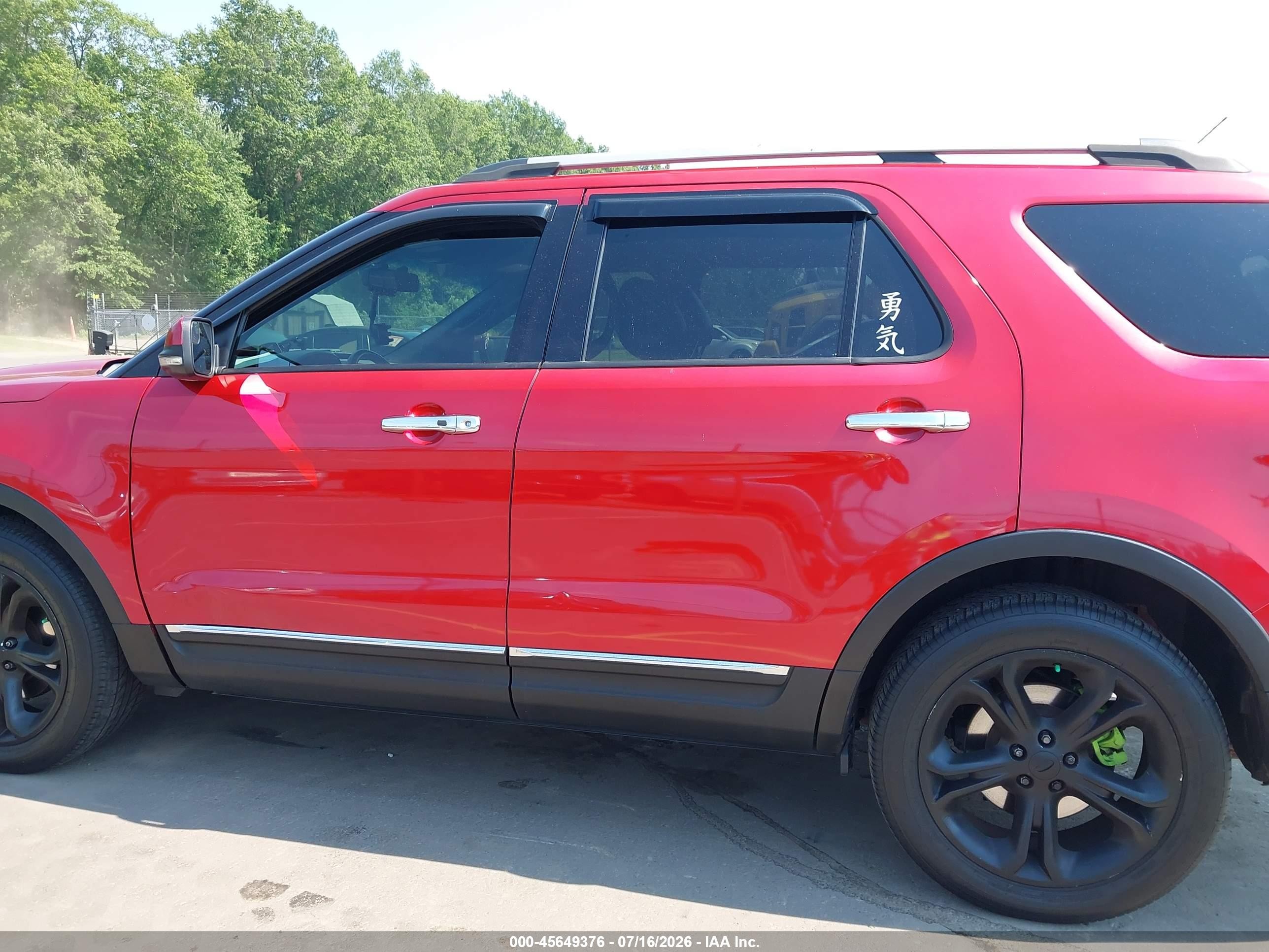 2012 Ford Explorer Limited Red vin: 1FMHK8F80CGA62448