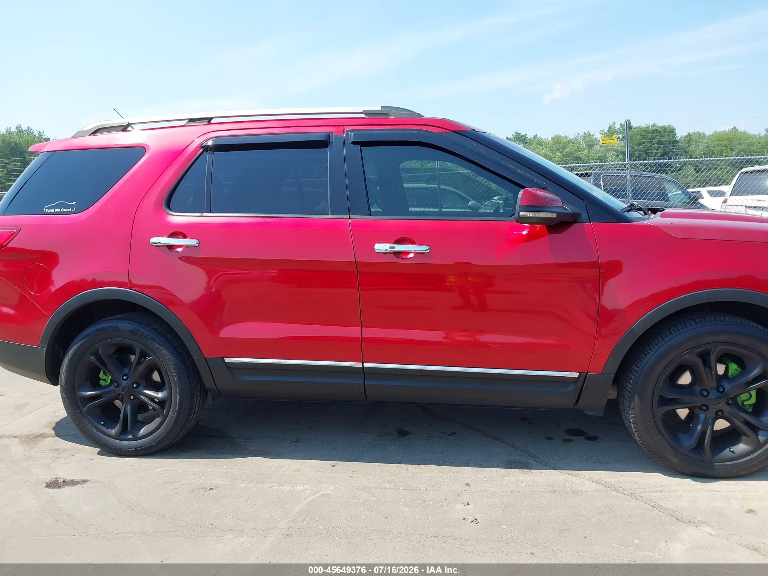2012 Ford Explorer Limited Red vin: 1FMHK8F80CGA62448