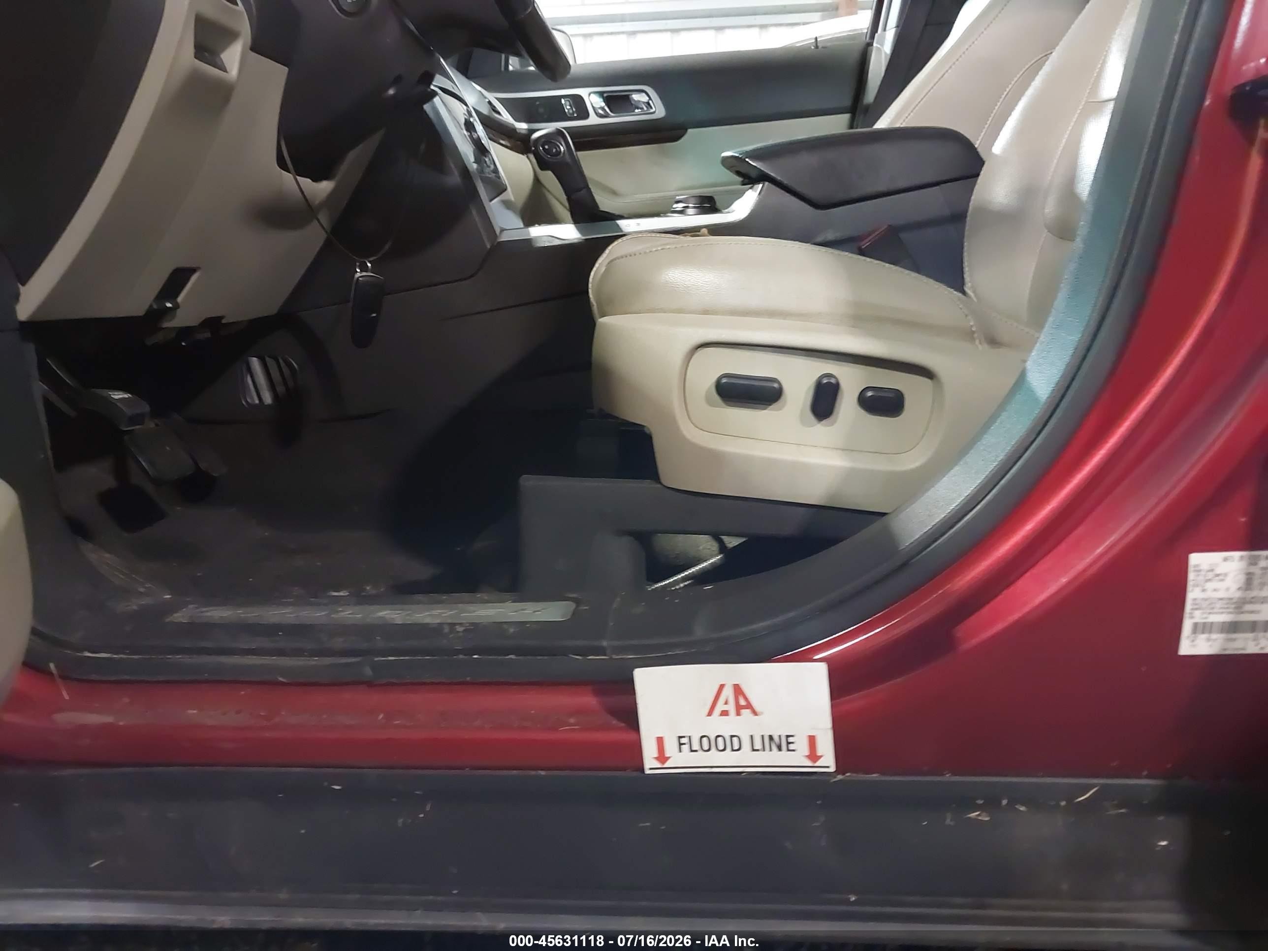 2012 Ford Explorer Limited Red vin: 1FMHK8F80CGA70632