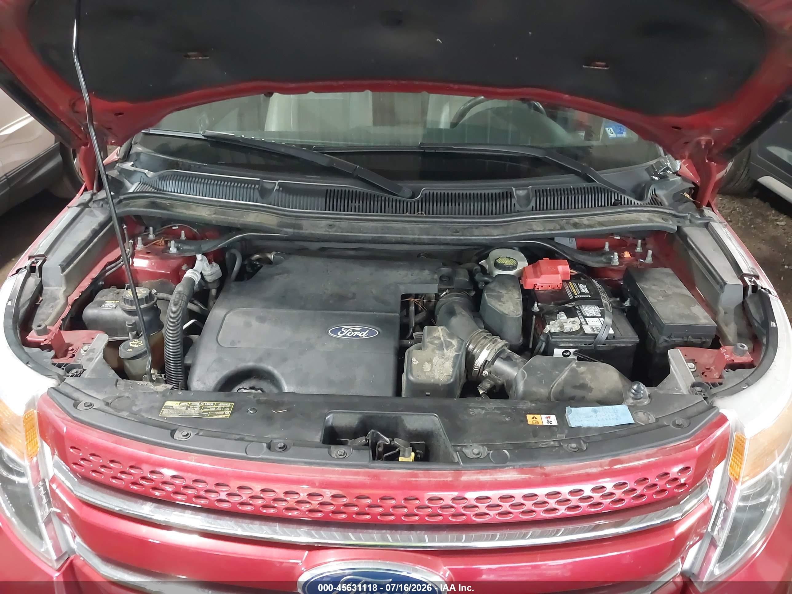 2012 Ford Explorer Limited Red vin: 1FMHK8F80CGA70632