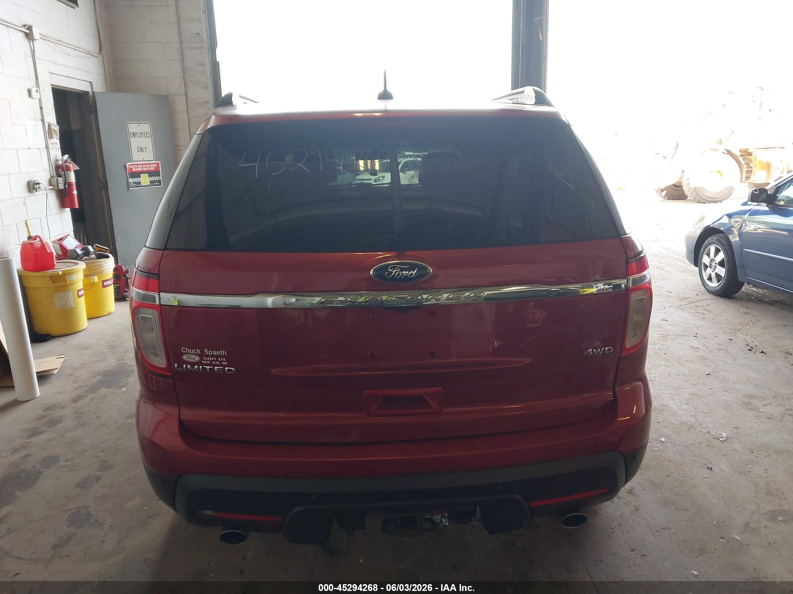 2012 Ford Explorer Limited Red vin: 1FMHK8F82CGA13459