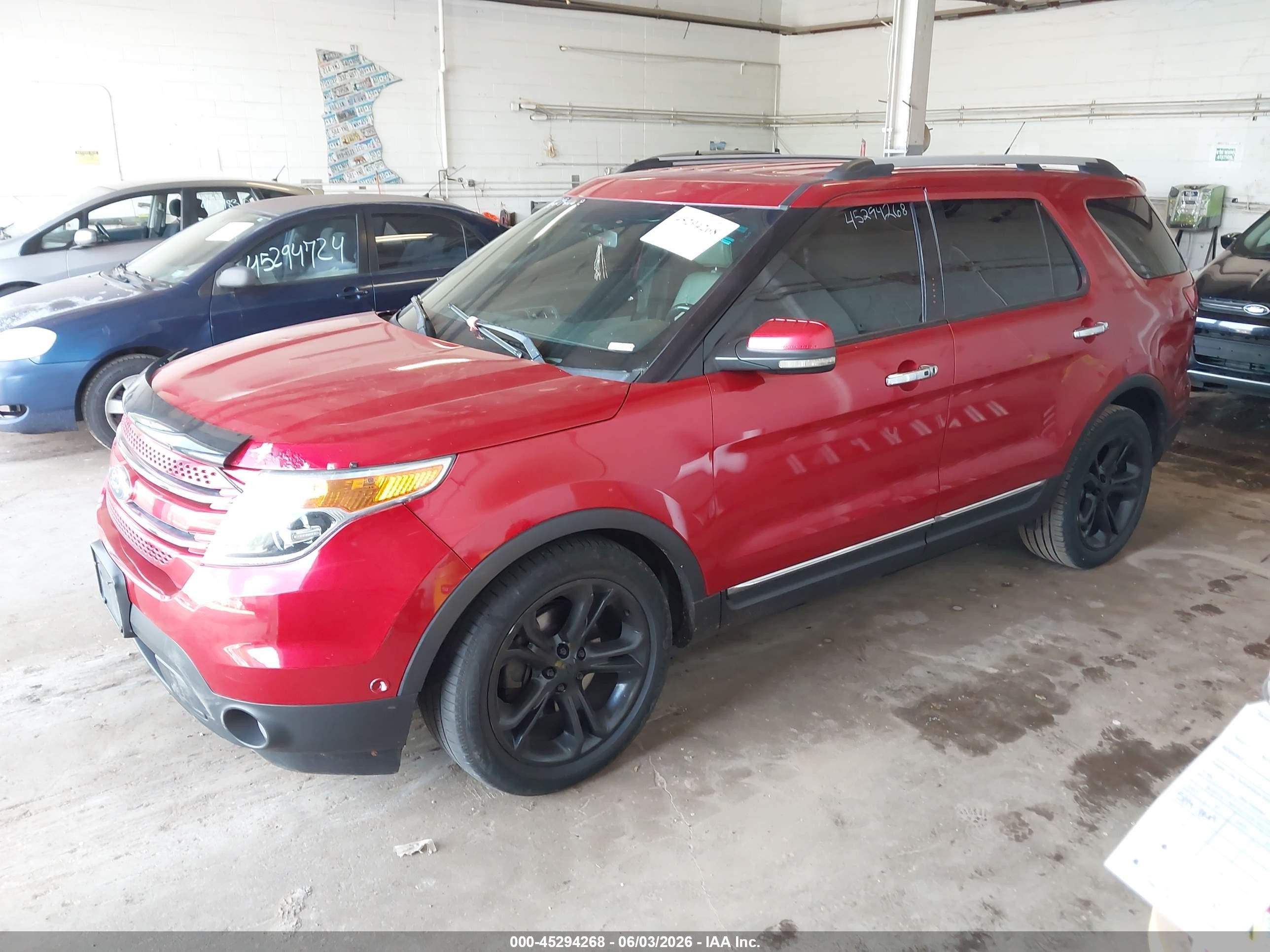 2012 Ford Explorer Limited Red vin: 1FMHK8F82CGA13459