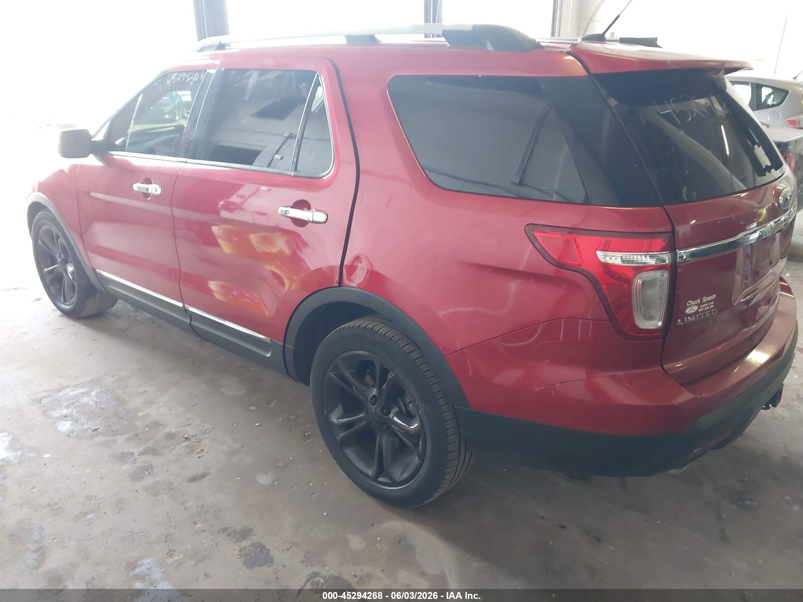 2012 Ford Explorer Limited Red vin: 1FMHK8F82CGA13459
