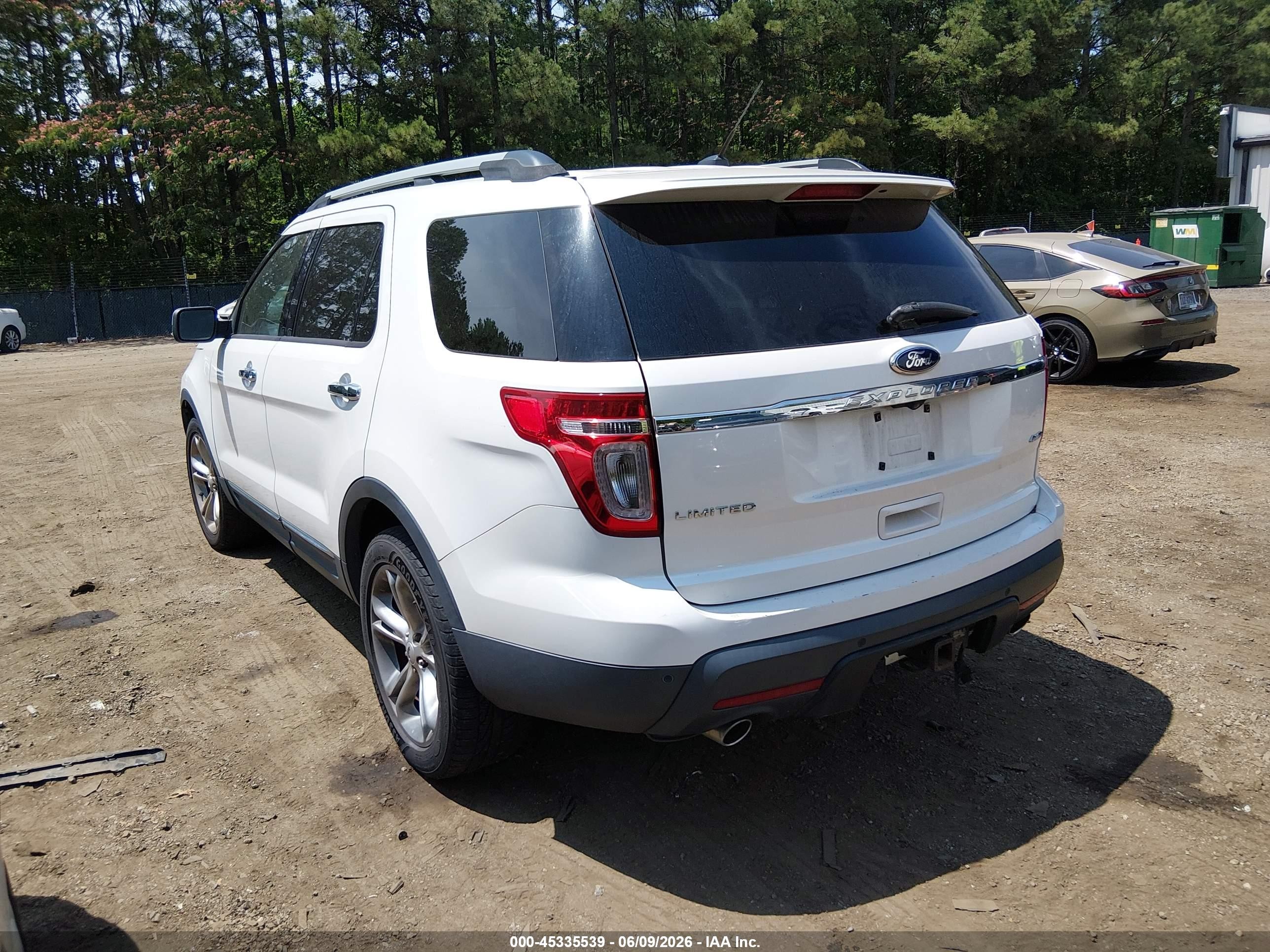 2012 Ford Explorer Limited White vin: 1FMHK8F82CGA80367